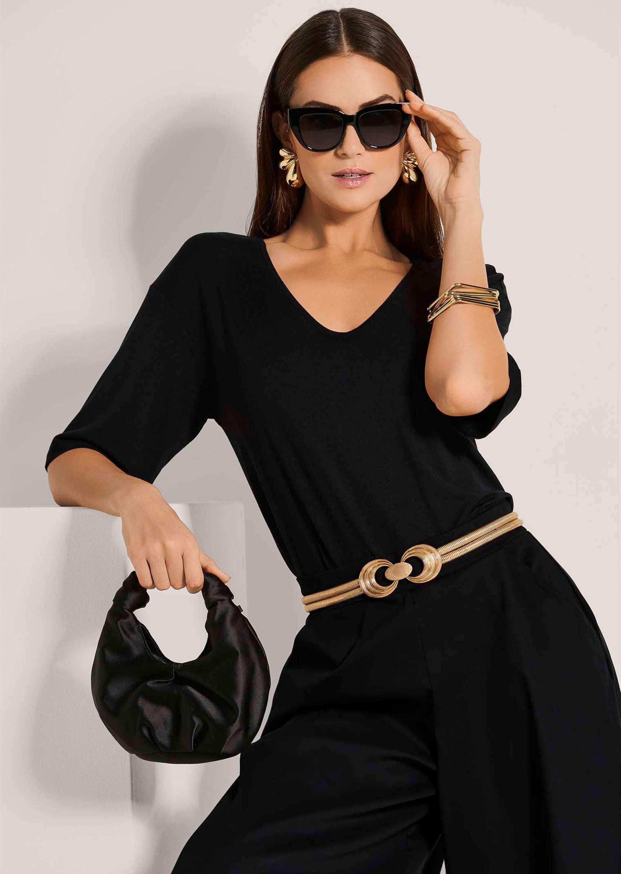 MADELEINE Kurzarmshirt »Shirt Kurzarm-Shirt mit V-Ausschnitt«