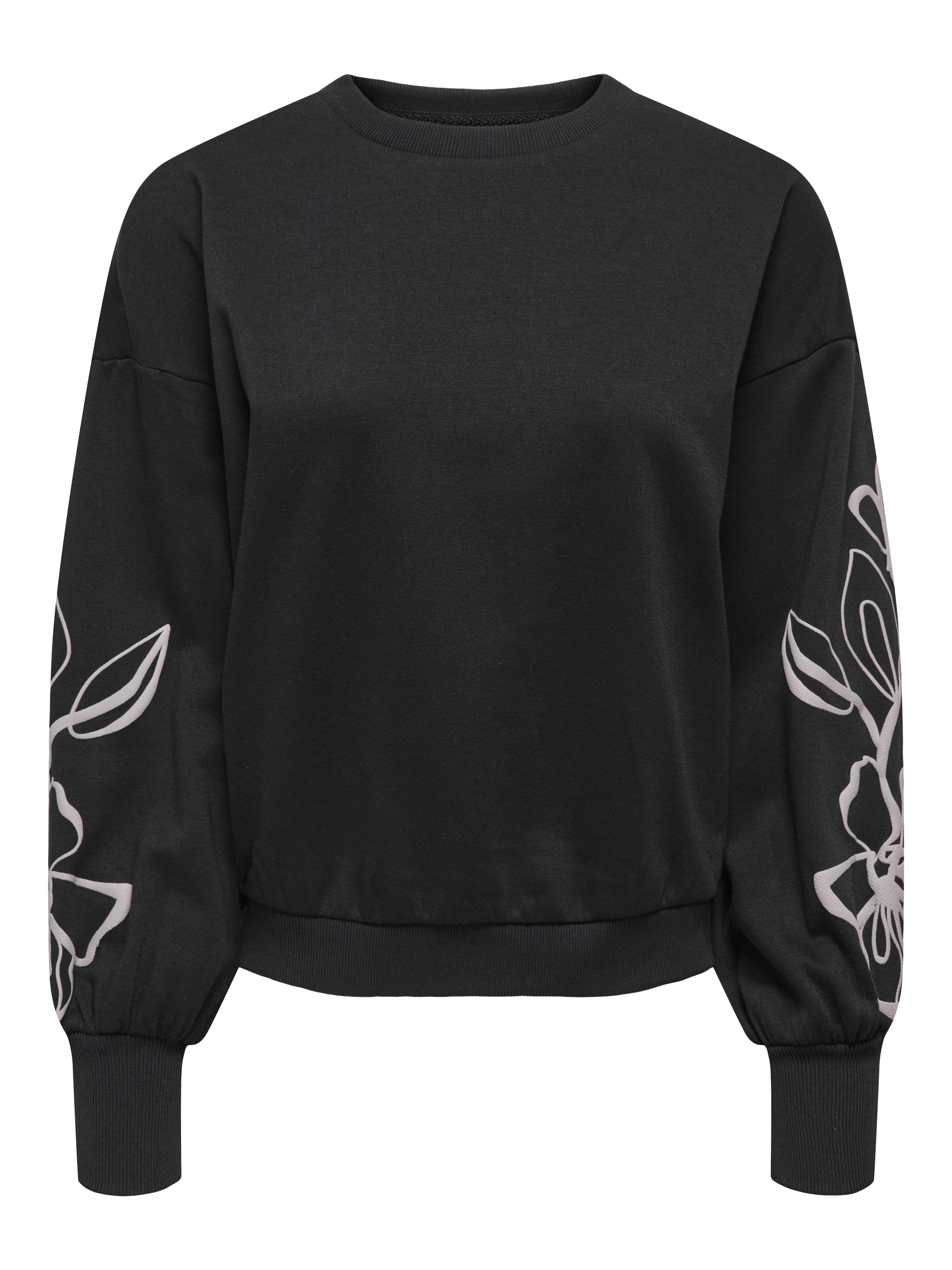 ONLY Sweatshirt »ONLBROOKE L/S O-NECK FLOWER SWT«, Baumwollmischung, regular fit
