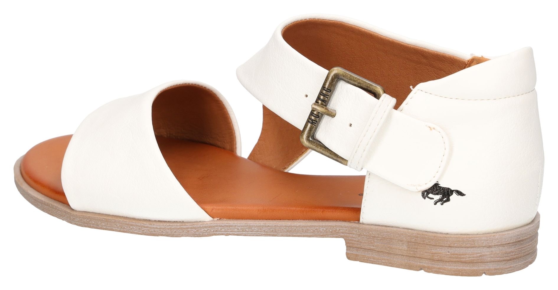 Mustang Shoes Sandale, Sommerschuh, Sandalette, Riemchensandale in asymmetrischer Optik