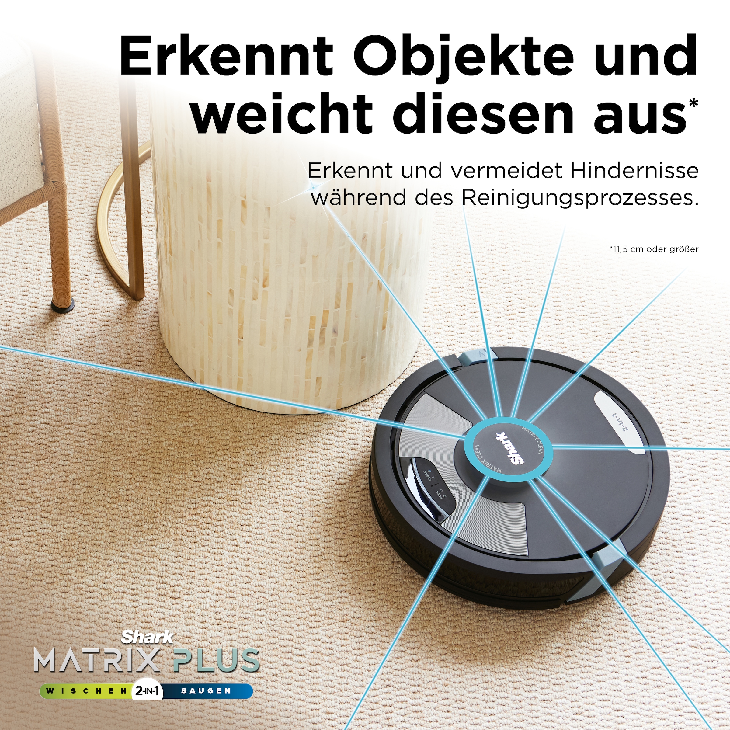 Shark Nass-Trocken-Saugroboter »RV2620WAEU Matrix Plus 2-in-1«, Wischen & Saugen mit automatischem Entleerungssystem