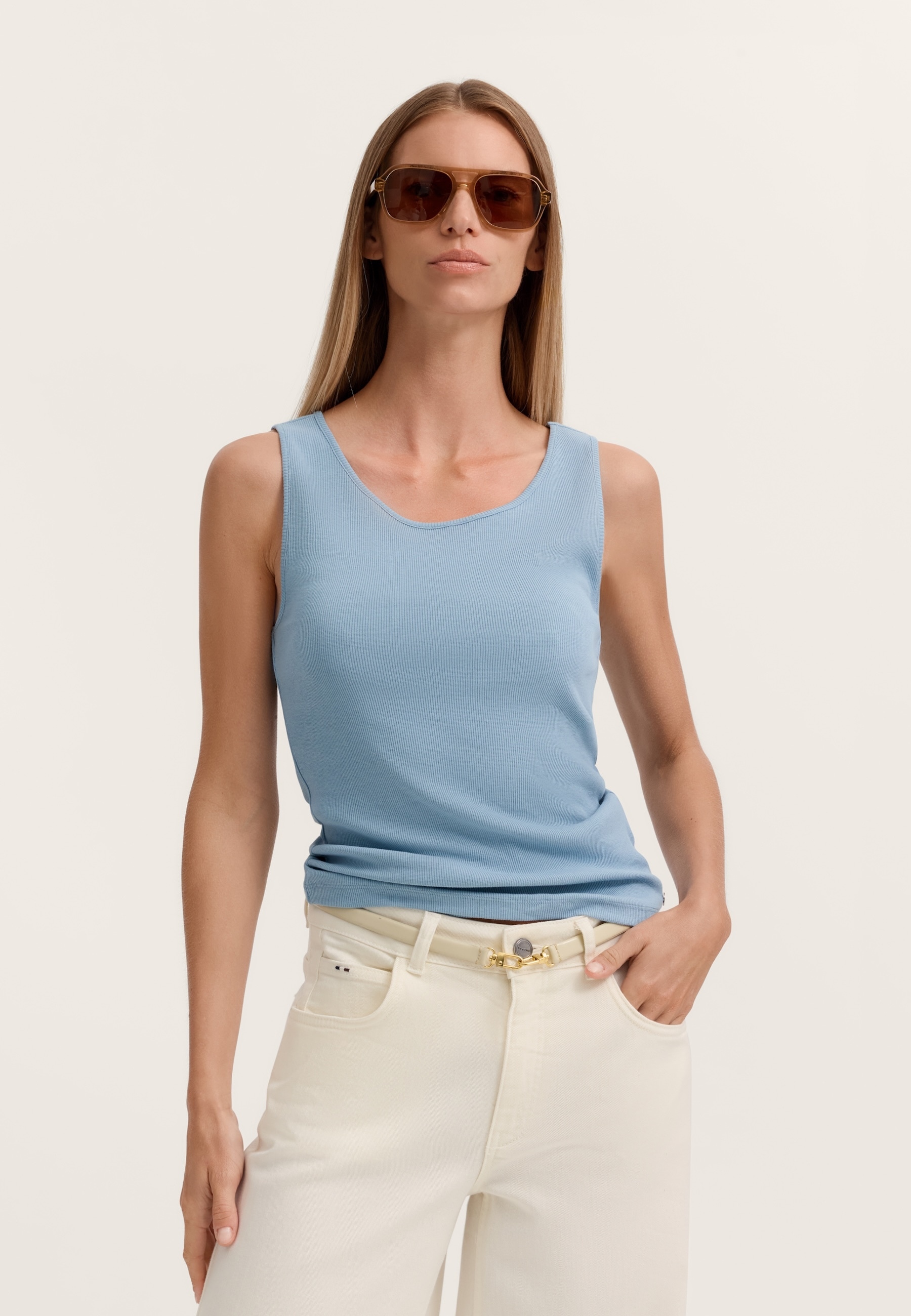 bugatti T-Shirt gerippt Jersey aus Viskosemischung günstig online kaufen