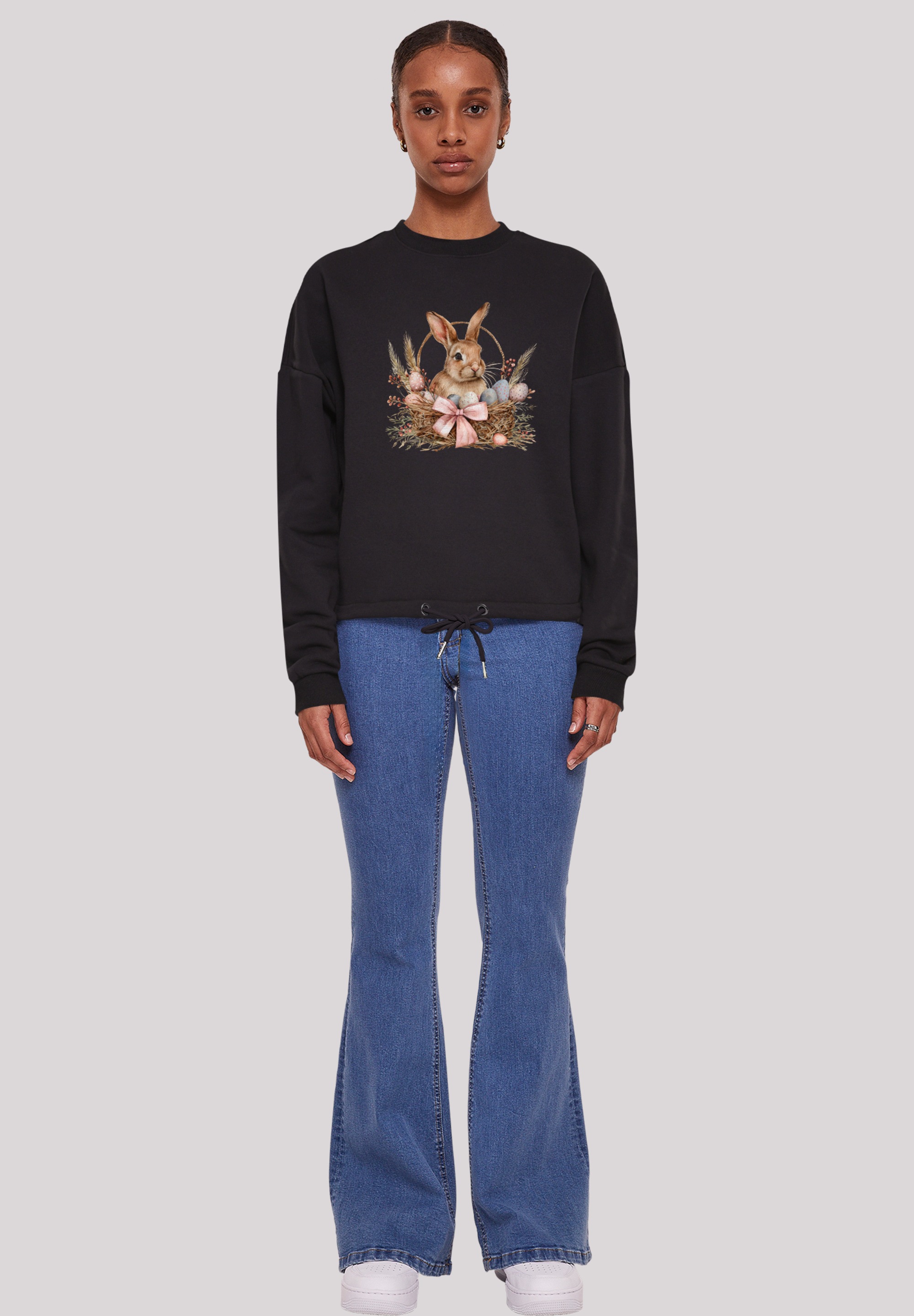 F4NT4STIC Sweatshirt »Osterhasen Korb Dekor«, Premium Qualität