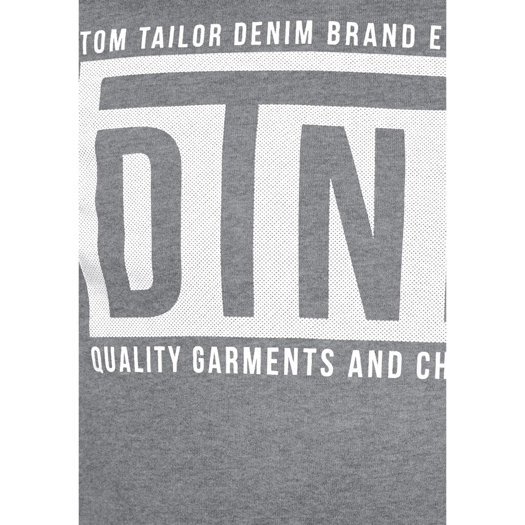 TOM TAILOR Denim Kapuzensweatshirt, mit Cross-over Kragen