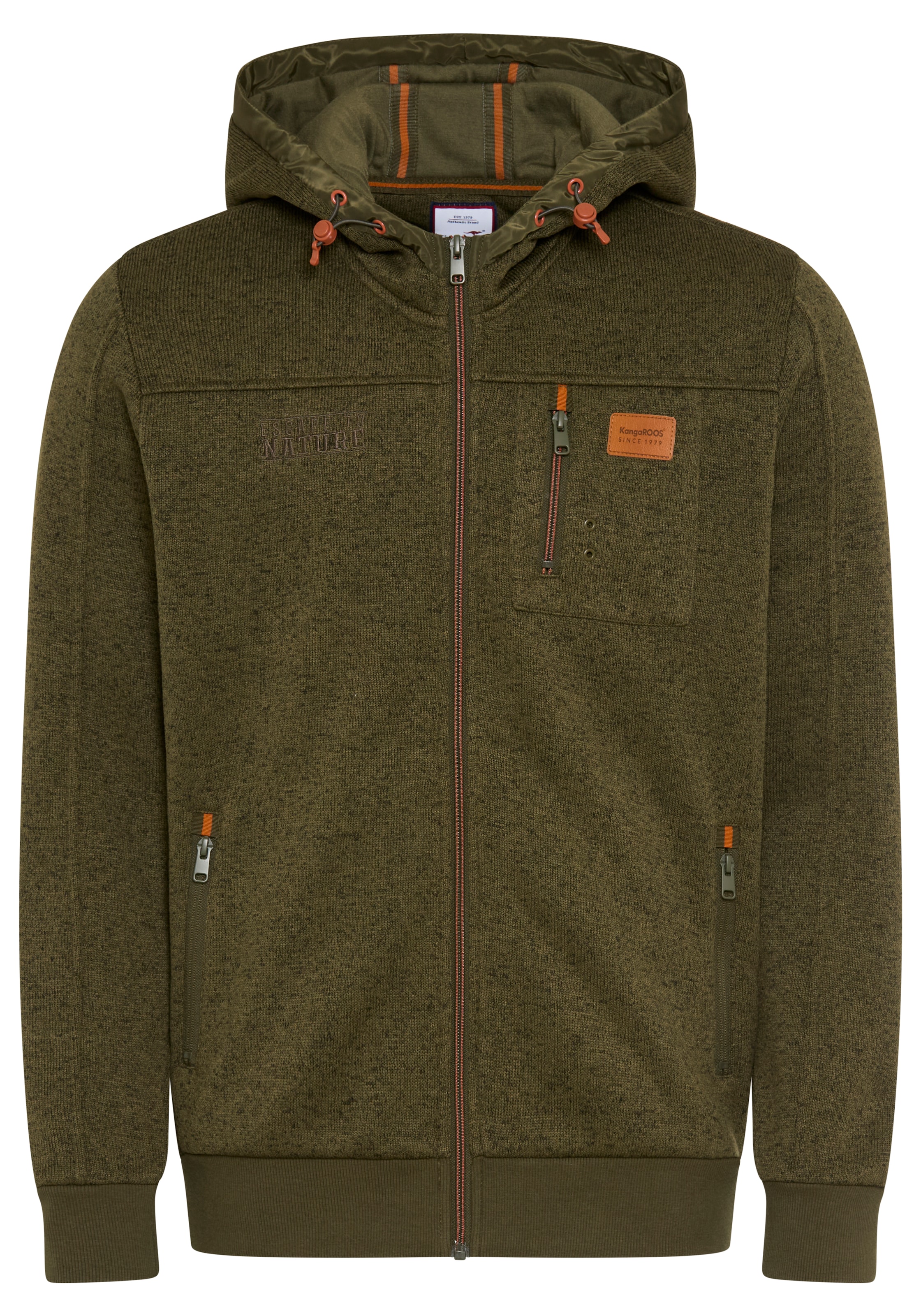 KangaROOS Strickfleecejacke mit Kapuze mit Kapuze