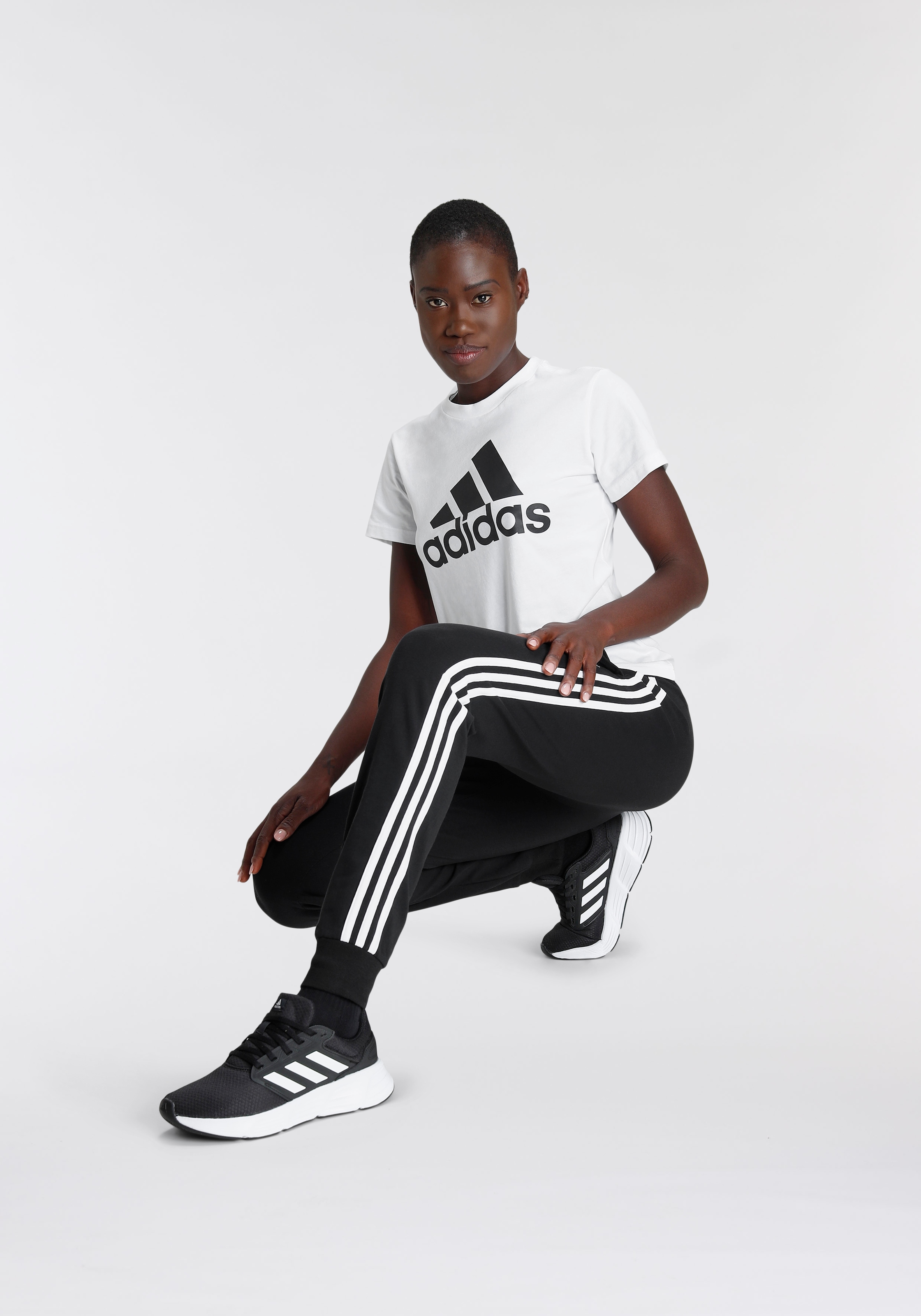SINGLE adidas (1 Sporthose auf »ESSENTIALS BAUR | Raten HOSE«, tlg.) JERSEY 3STREIFEN Sportswear