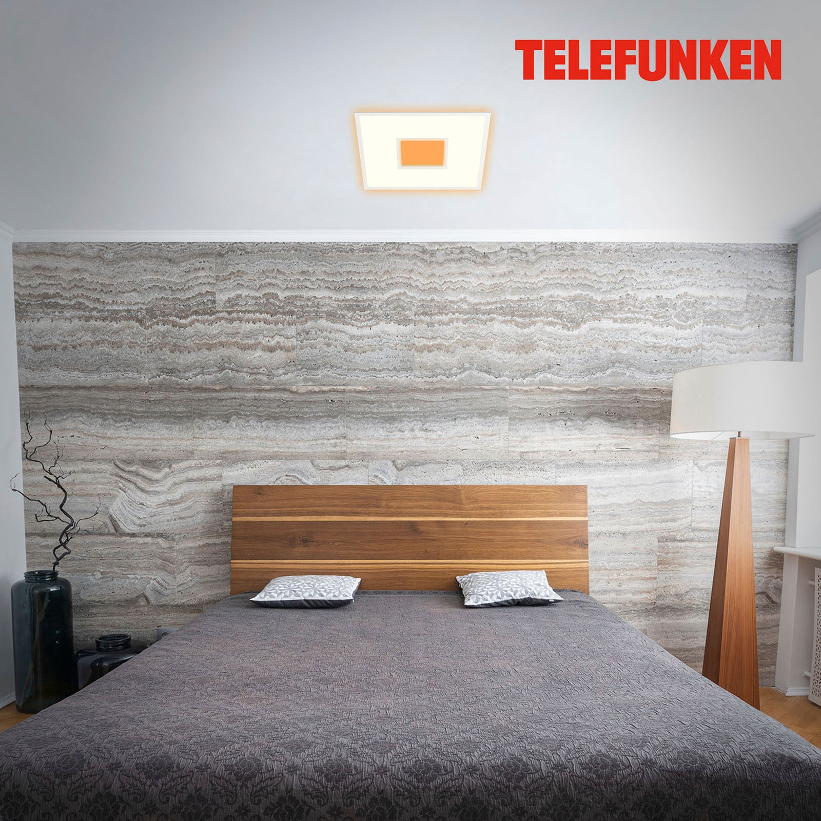 Telefunken LED Panel »319506TF CENTERBACK«, Leuchtmittel LED-Board | LED fest integriert, weiß, RGB, CCT, dimmbar, Fernbedienung, Timer- und Memoryfunktion