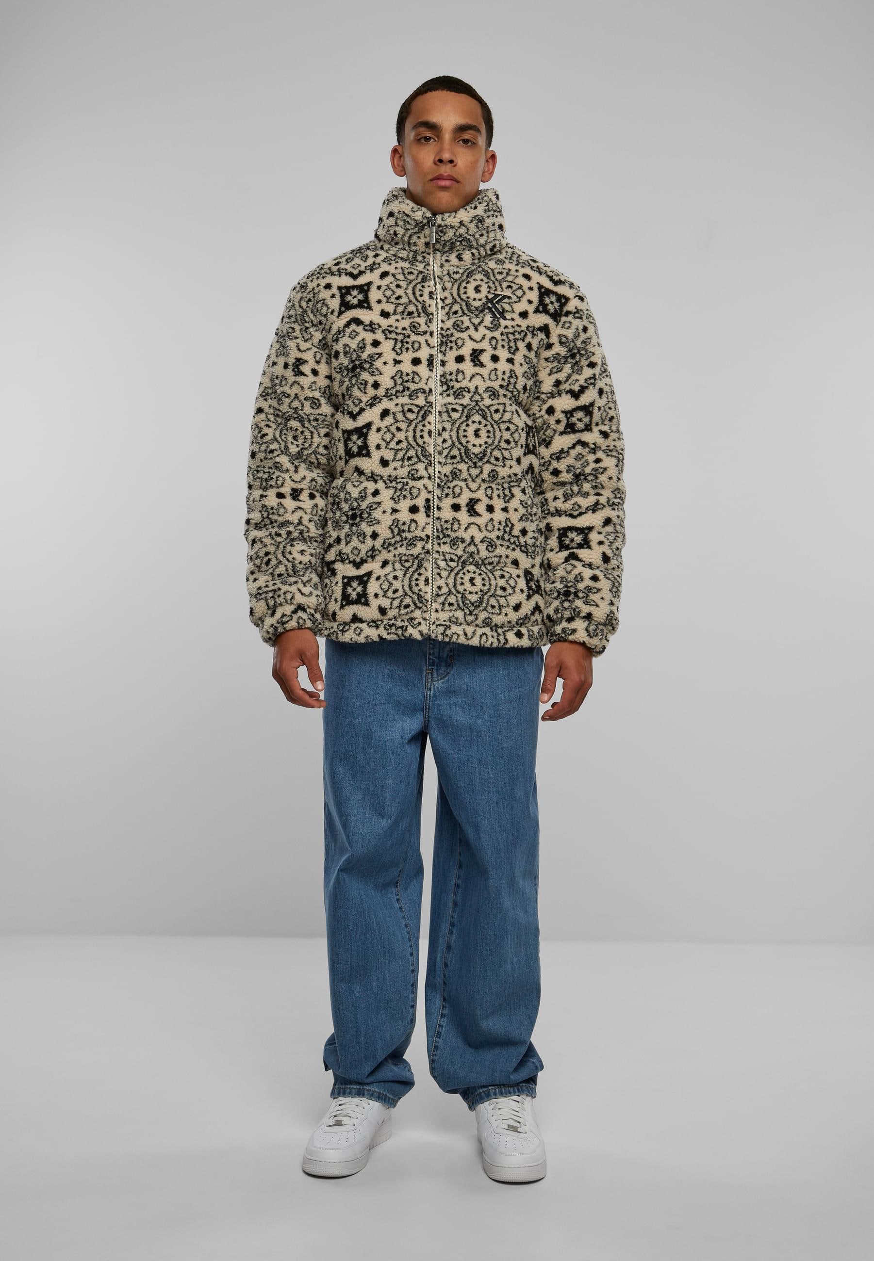 Karl Kani Allwetterjacke »Karl Kani Damen KM233-024-1 KK Og Paisley Teddy Puffer Jacket«, (1 St.), ohne Kapuze