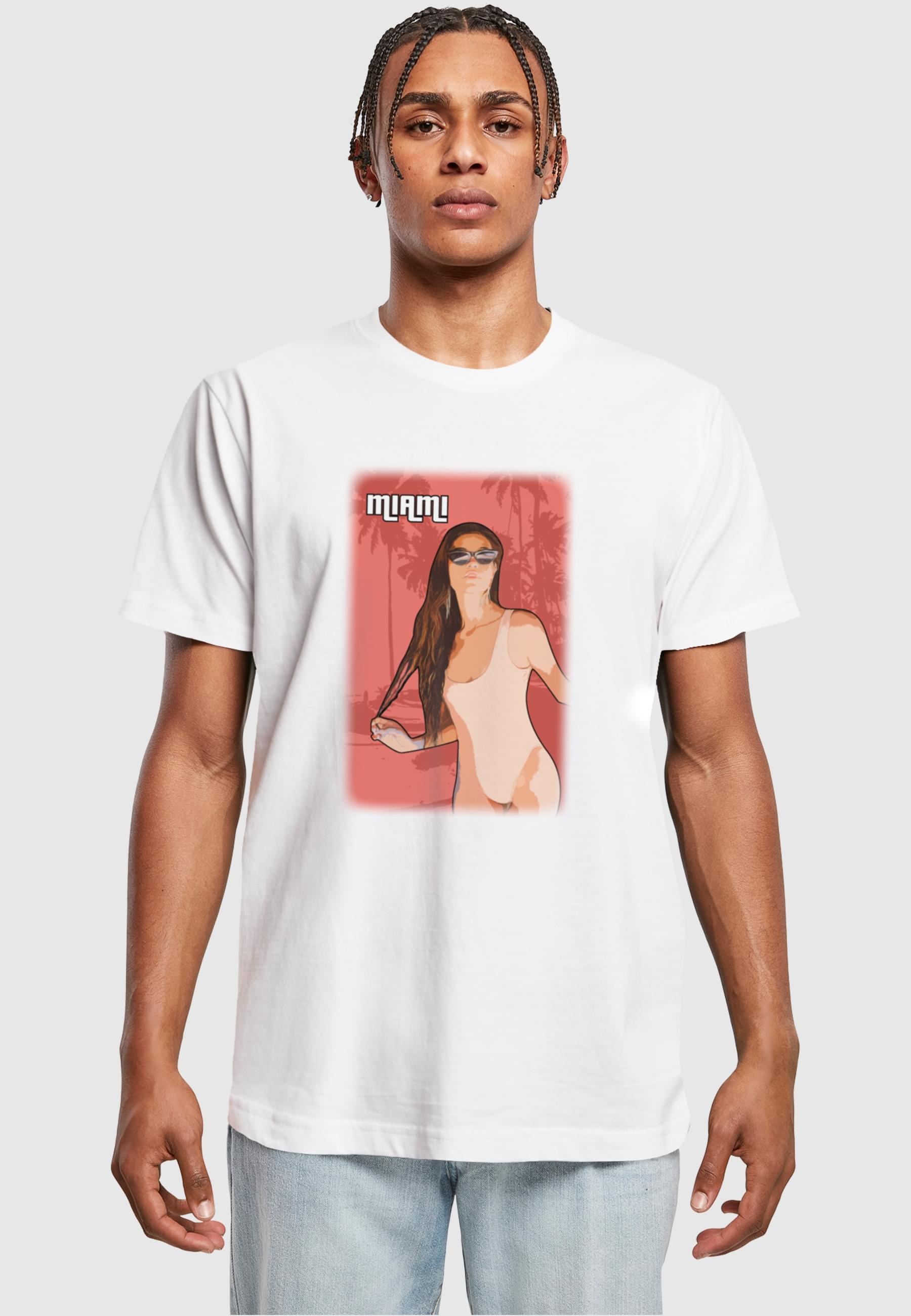 Merchcode T-Shirt »Merchcode Herren Grand Miami T-Shirt Round Neck«, (1 tlg.)