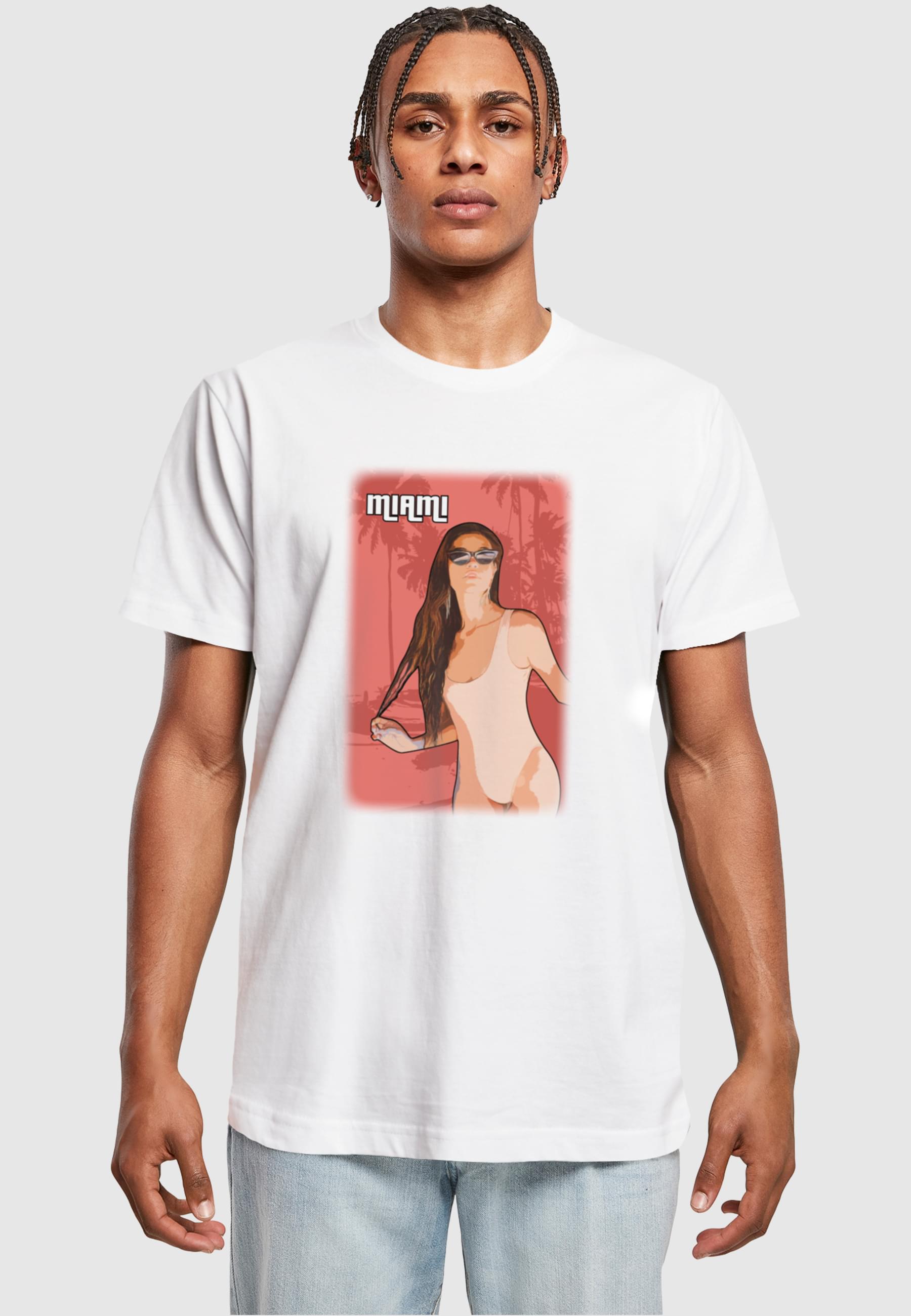 Thumbnail - Merchcode T-Shirt "Merchcode Herren Grand Miami T-Shirt Round Neck", (1 tlg.)