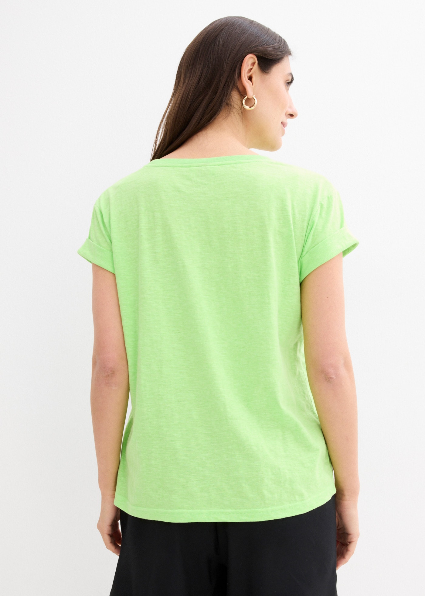 bonprix T-Shirt »Boxy-Shirt« lockere, figurumspielende Passform, Kurzarm, Rundhalsausschnitt