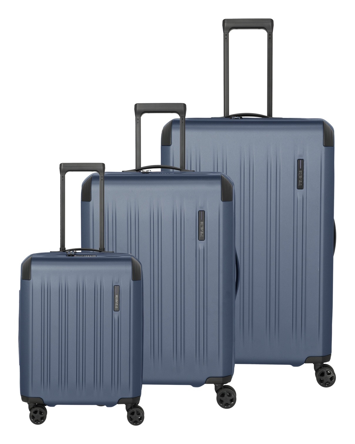 TRAVELITE Trolleyset "DYNAMIIC S+/M/L, verschiedene Farben", blau, ABS, unifarben mit Farbeinsätzen, Koffer-Sets, Hartschalen-Koffer ABS