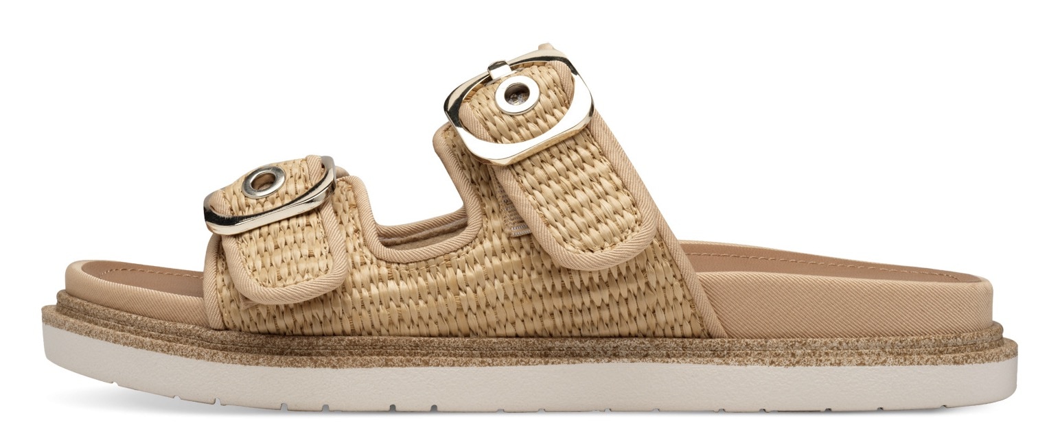 Tamaris Pantolette, Plateau, Sommerschuh, Schlappen mit verstellbaren Schnallen