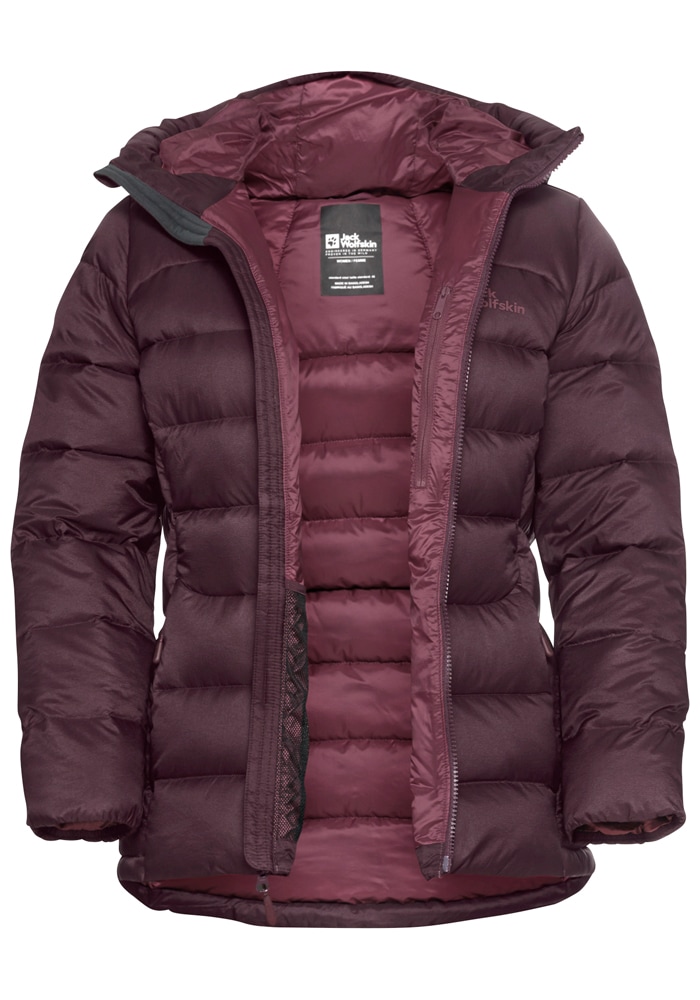 Jack Wolfskin Daunenjacke »NEBELHORN DOWN HOODY W RDS«, mit Kapuze