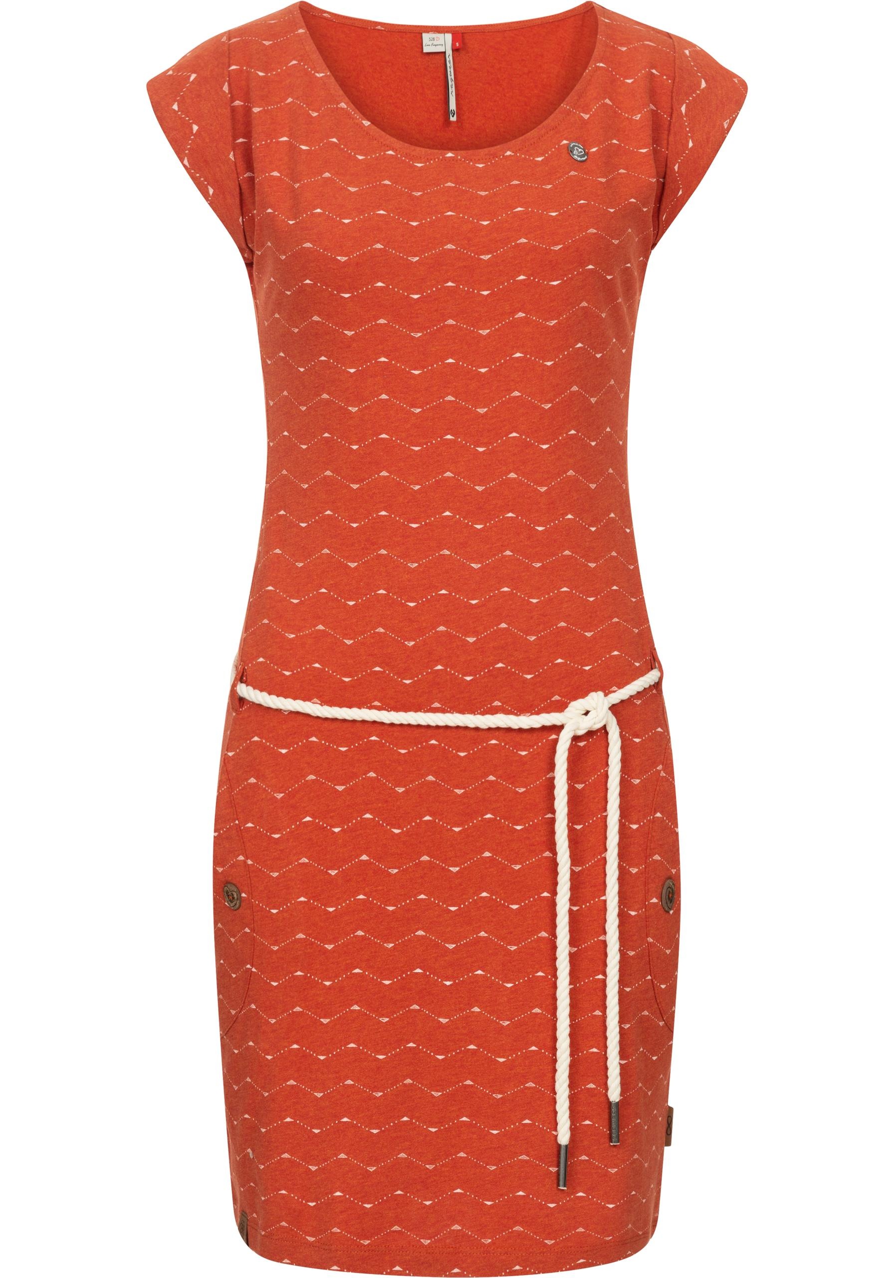 Ragwear Jerseykleid "Tag Zig Zag" Eingrifftaschen stylisches Shirtkleid mit günstig online kaufen