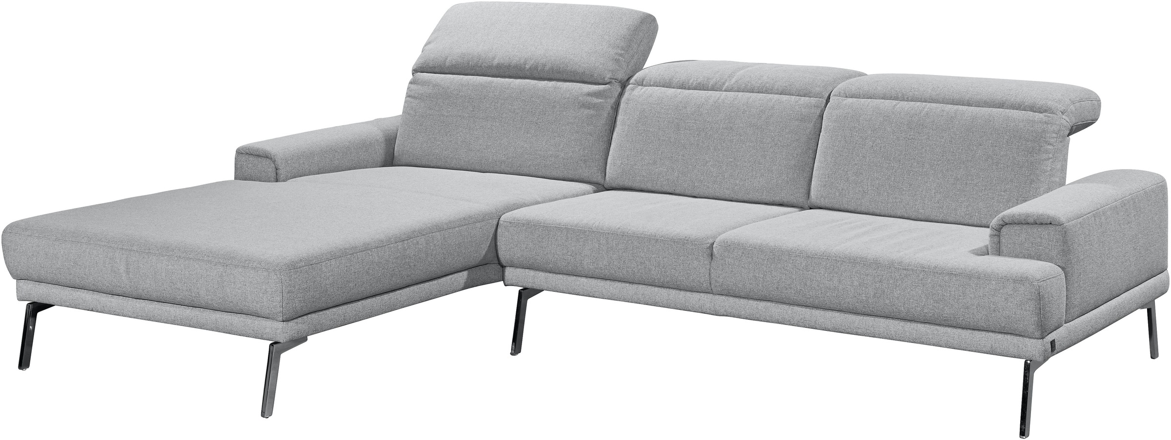 Musterring Ecksofa »MR 4580«, mit Kopf- und Sitztiefenverstellung, Metallfuß chrom, 288 x 193/220cm