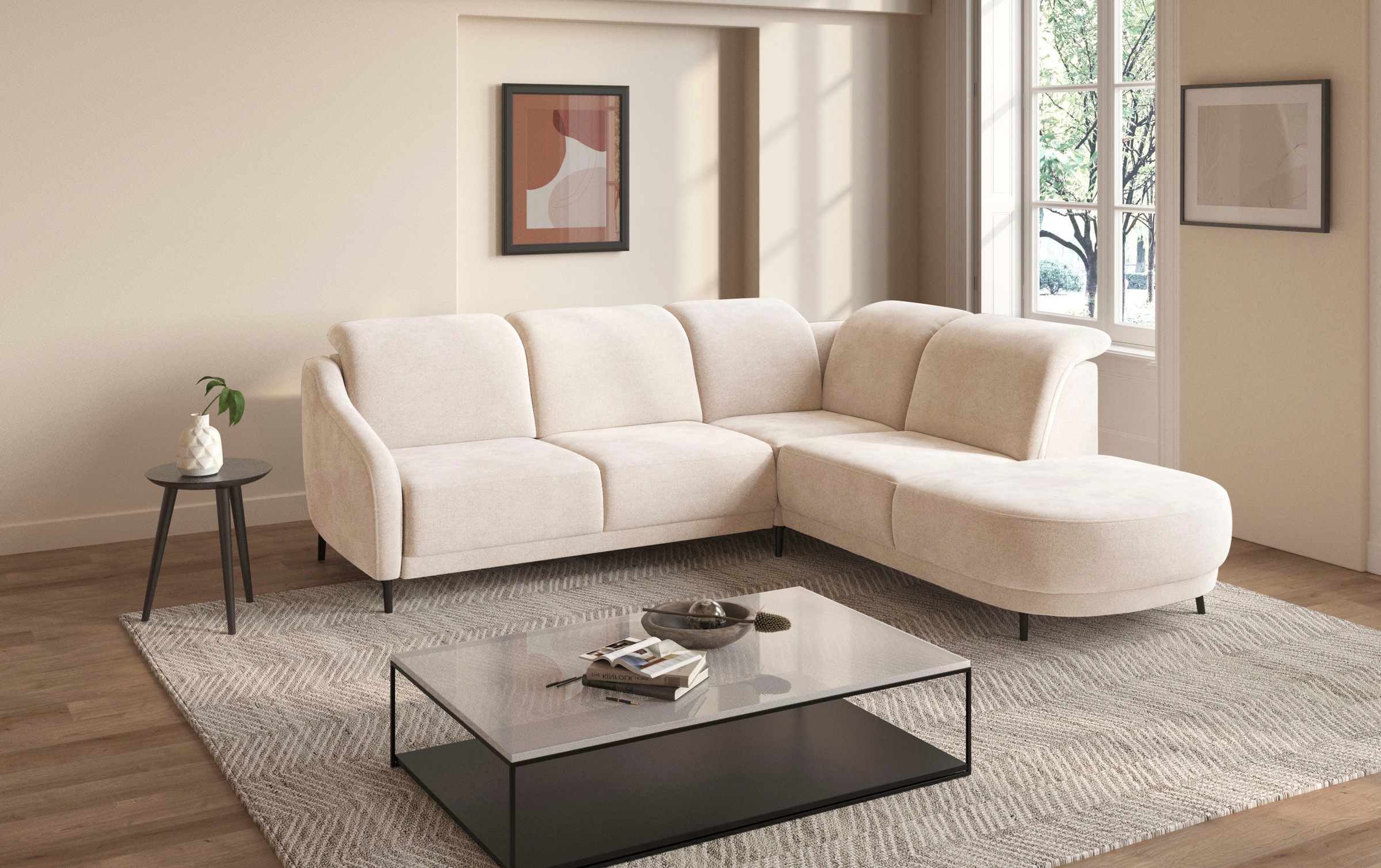 sit&more "Blues L-Form" wahlweise mit Klapptisch und USB günstig online kaufen