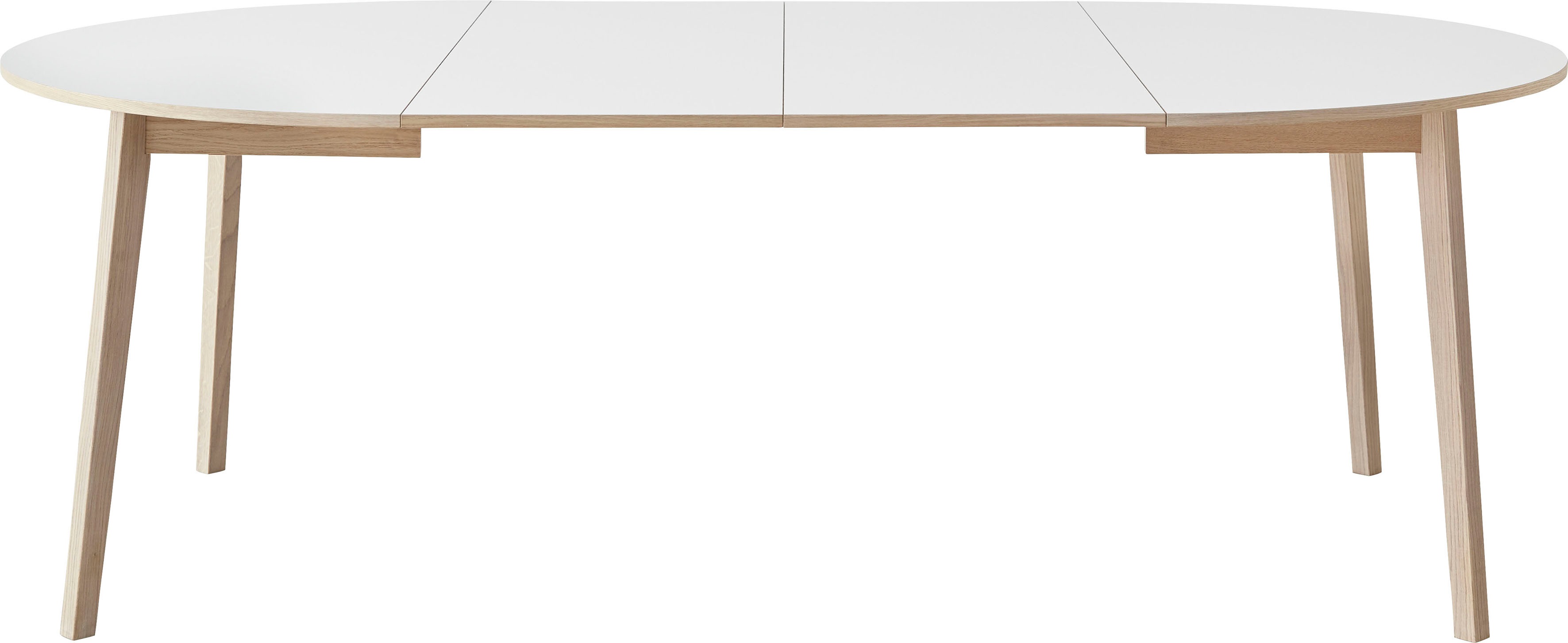 Thumbnail - Hammel Furniture Esstisch "Basic Single, ausziehbar, inklusive 2 Einlegeplatten", Ø130/228 cm, Melamin / Massivholz, sta...