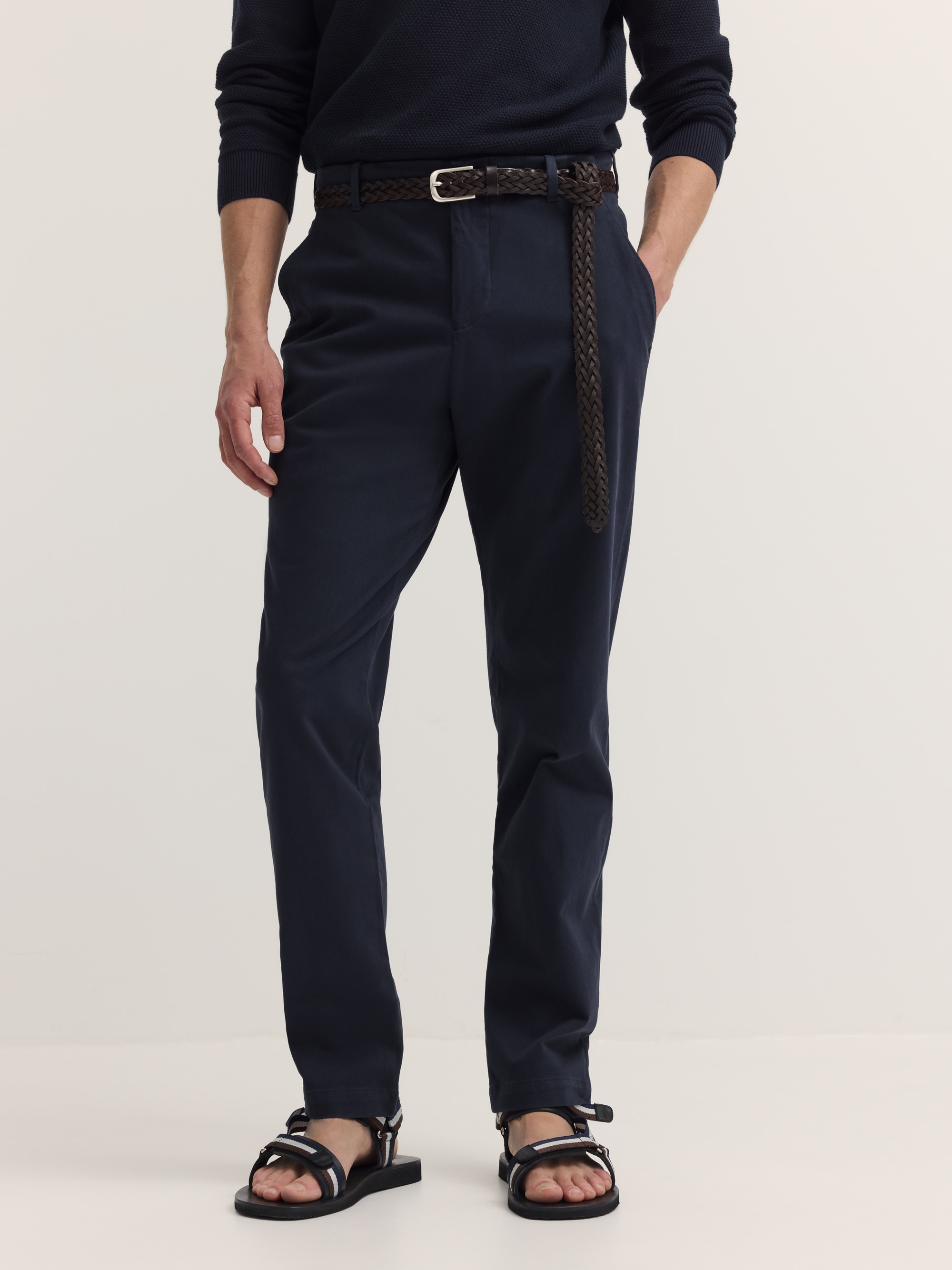 bugatti Chinohose "Tapered Fit" aus Baumwoll-Stretch