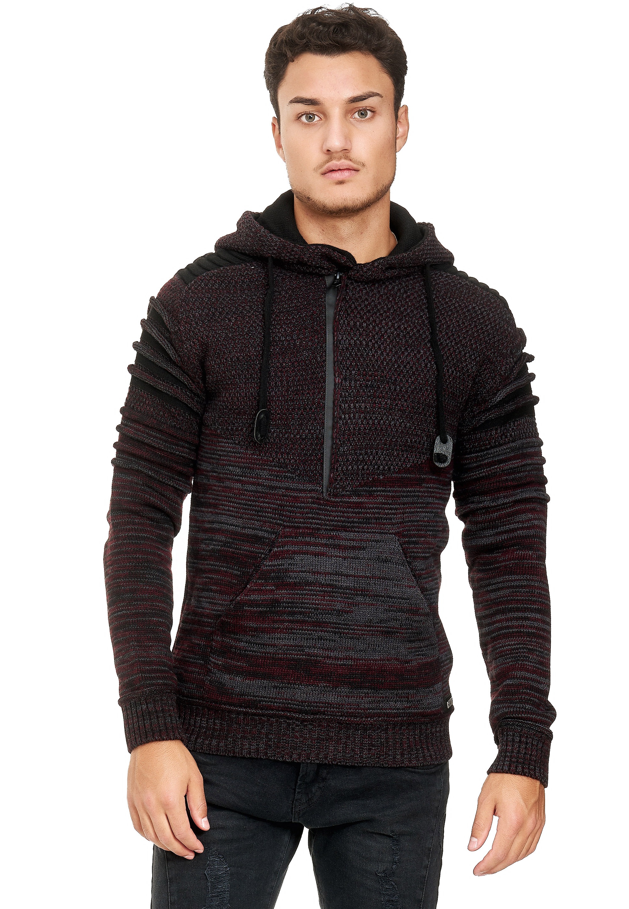 Rusty Neal Kapuzensweatshirt, in ▷ bestellen | BAUR modernem Strickdesign