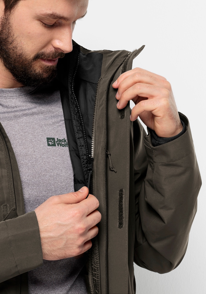 Jack Wolfskin 3-in-1-Funktionsjacke »LUNTAL 3IN1 JKT M«, mit Kapuze