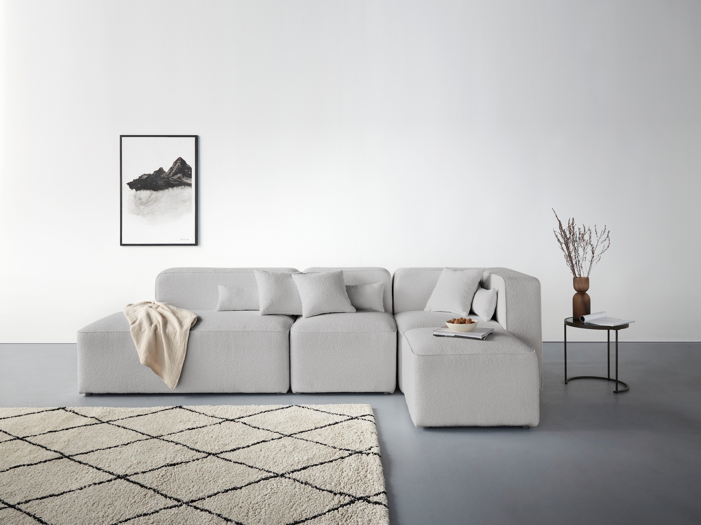 Home affaire Ecksofa "Sundstrup L-Form" Modulserie, individuelle Zusammenst günstig online kaufen