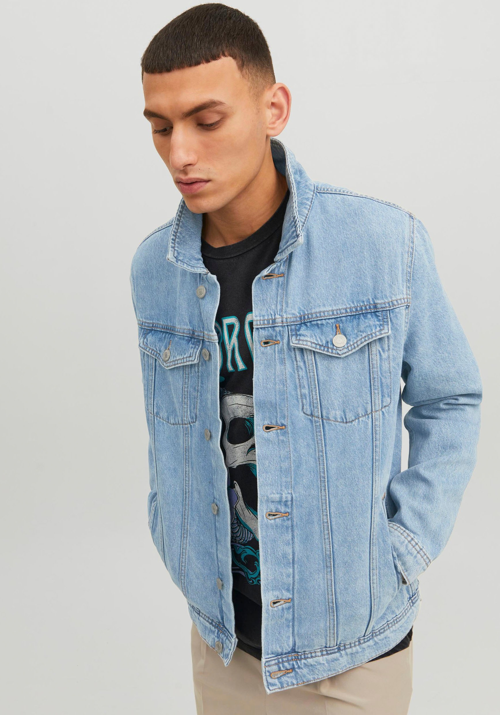 Jack & Jones Jeansjacke "JJIJEAN Denimjacke, ideal für Frühling, mit Knopfl günstig online kaufen