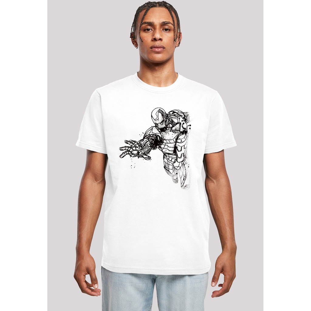 F4NT4STIC T-Shirt »Marvel Superhelden Avengers Iron Man Mono Line«