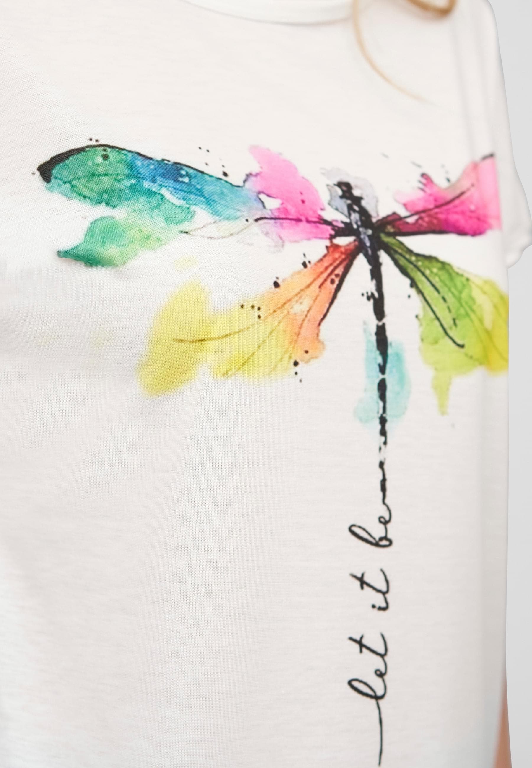 CLOUD 5IVE T-Shirt »CLOUD 5IVE Cloud5ive Damen Viskose T-Shirt mit Libellen Print« 1 Stk.