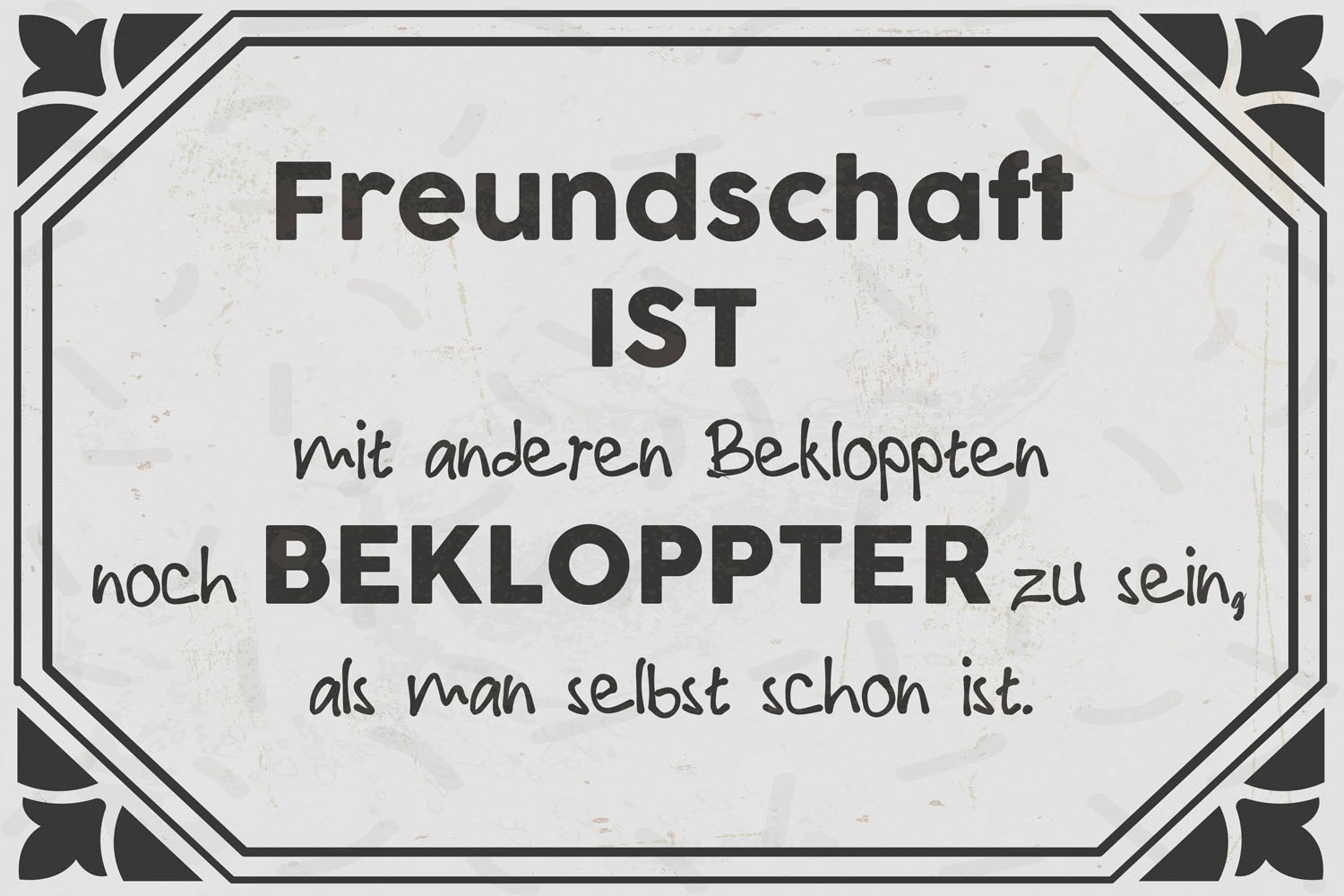 queence Metallbild "Freundschaft", Schriftzüge-Schriftzug, (1 St.), Stahlsc günstig online kaufen