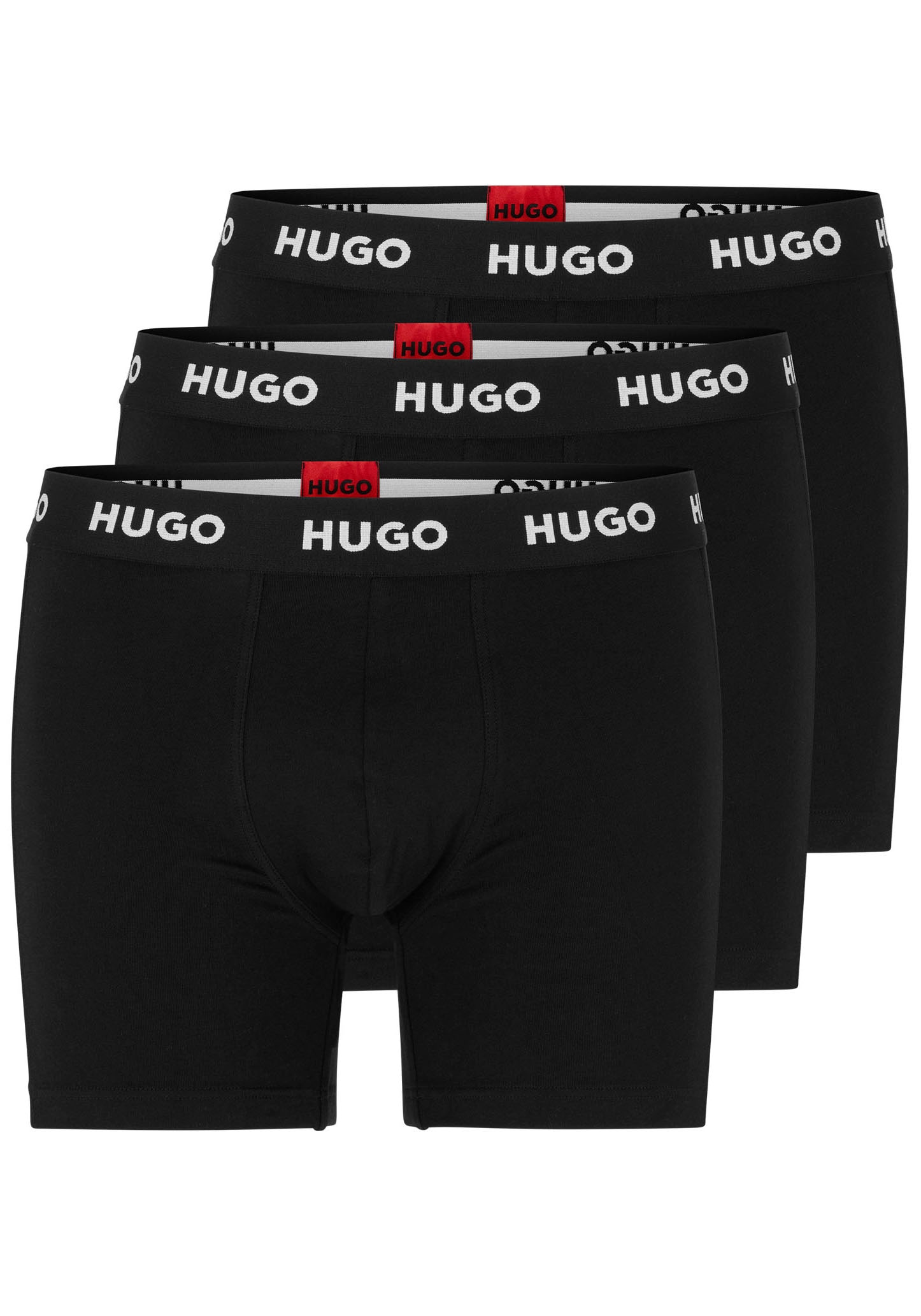 HUGO Underwear Boxer »BOXERBR TRIPLET PACK«, (3 St.), mit HUGO Logo-Elastikbund