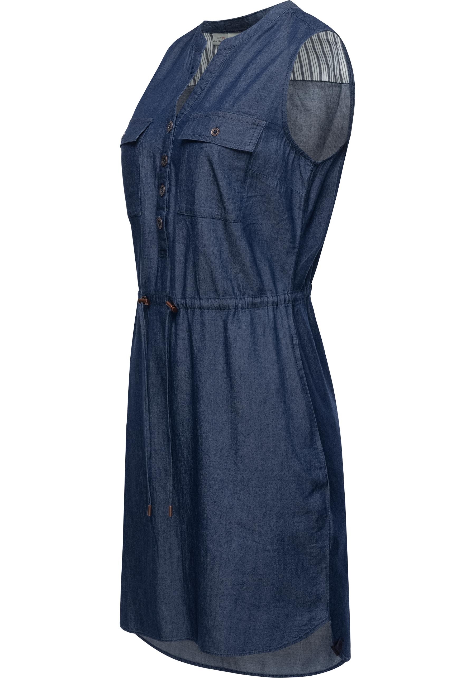 Ragwear Shirtkleid »Roisin Denim«, stylisches Sommerkleid mit Bindeband