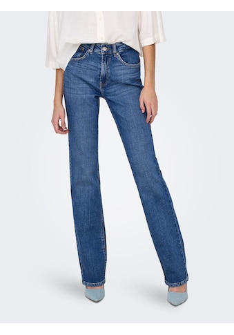 Bootcut-Jeans »ONLEVERLY MW SWEET FLARED DNM CRO187«, (Flared Jeans, Schlagjeans,...