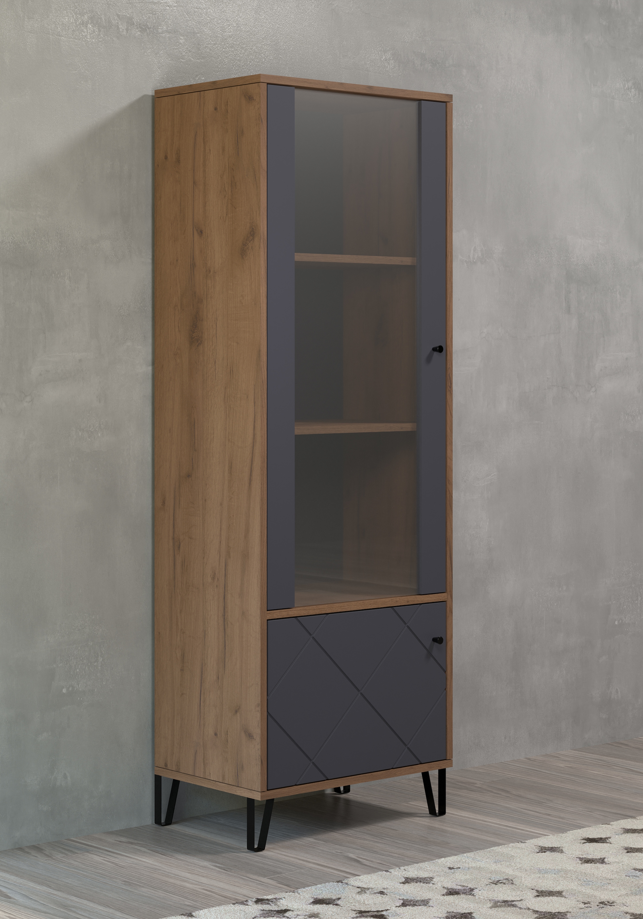 Places of Style Vitrine "Molveno", (1 St.), Standvitrine mit 2 Türen - (B/T günstig online kaufen