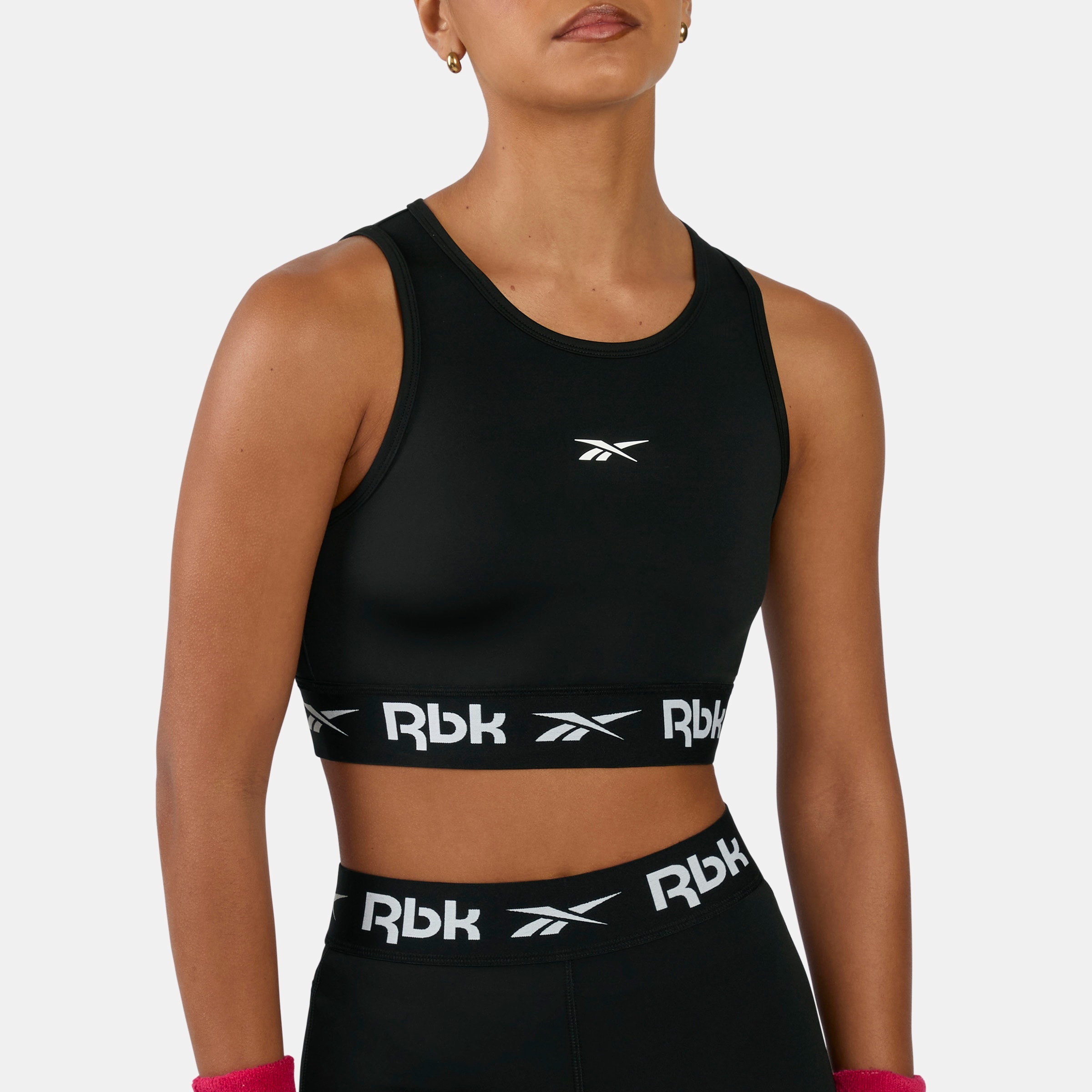 Reebok Sport-BH "ID TRAIN CUTOUT BRALETTE" für sportliche Aktivitäten geeignet, aus Polyester und Elasthan