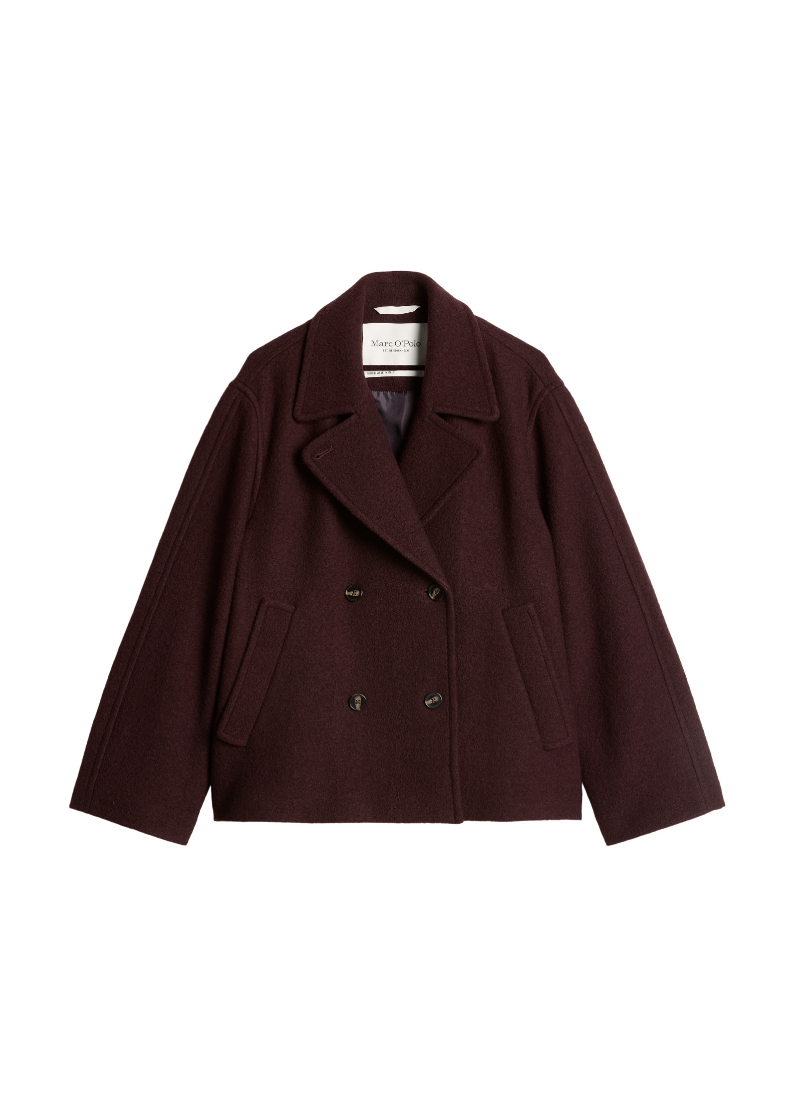 Marc O'Polo Outdoorjacke »aus italienischer Boild Wool« ohne Kapuze