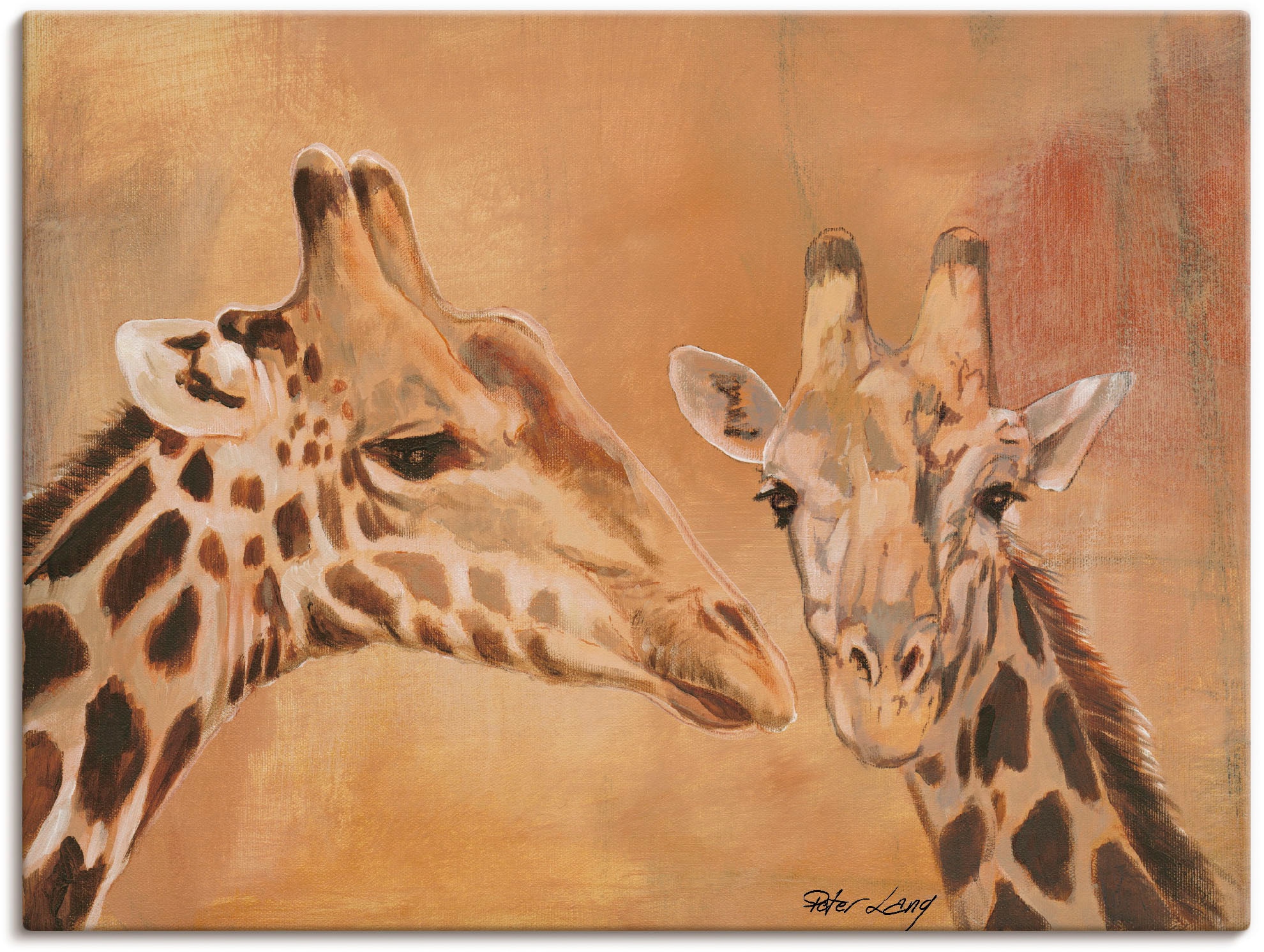 Artland Wandbild "Giraffen", Wildtiere, (1 St.), als Alubild, Outdoorbild, Leinwandbild, Poster in verschied. Größen