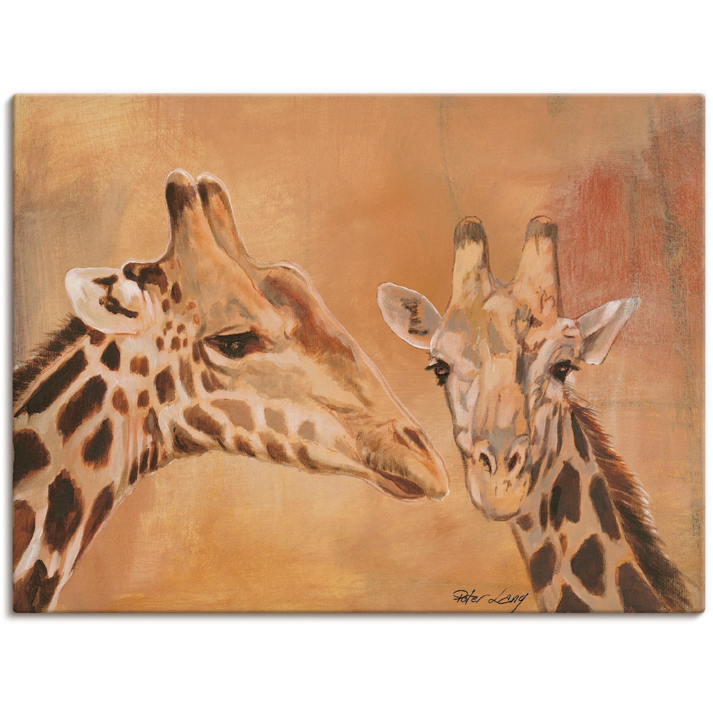 Artland Wandbild »Giraffen«, Wildtiere, (1 St.), als Alubild, Outdoorbild, Leinwandbild, Poster in verschied. Größen