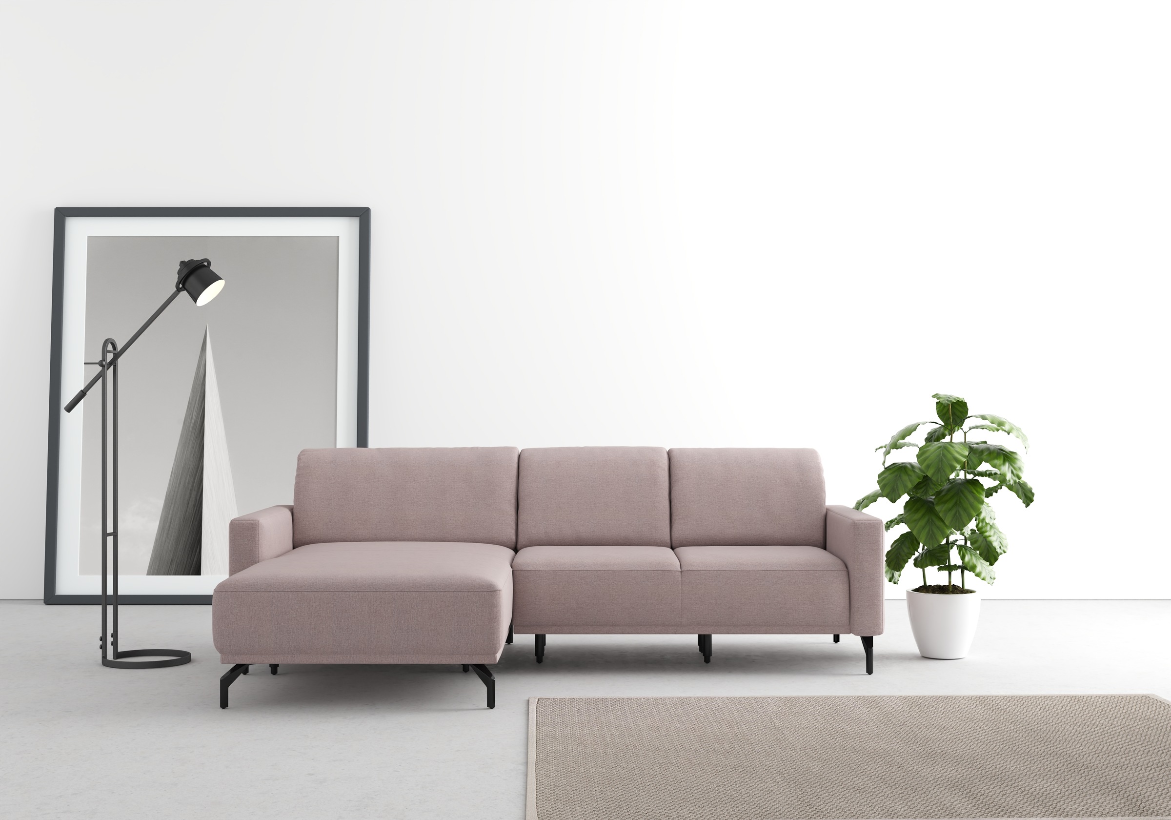 sit&more Ecksofa »Bailando L-Form«, wahlweise mit Kopfteilverstellung und Vorziehsitz, motorisch