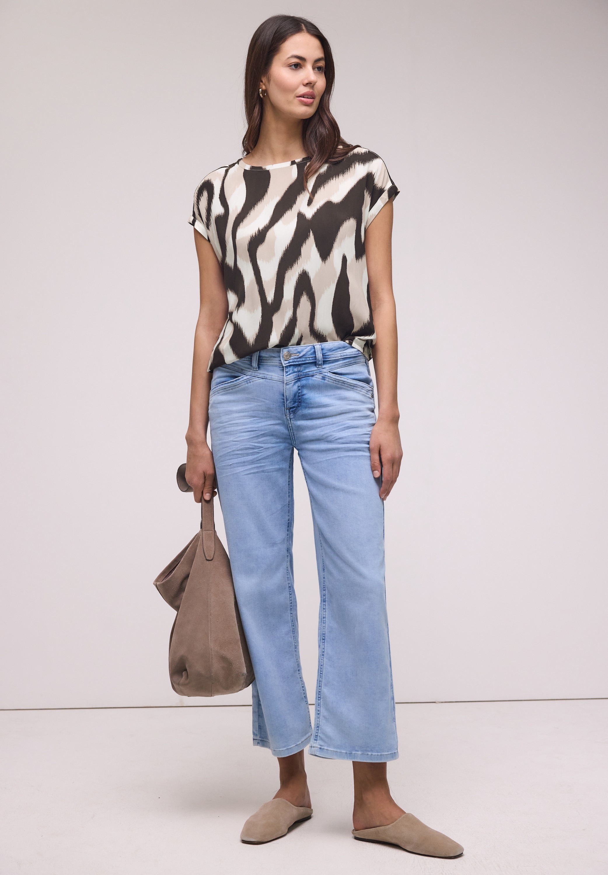 STREET ONE Kurzarmbluse aus softer Viskose