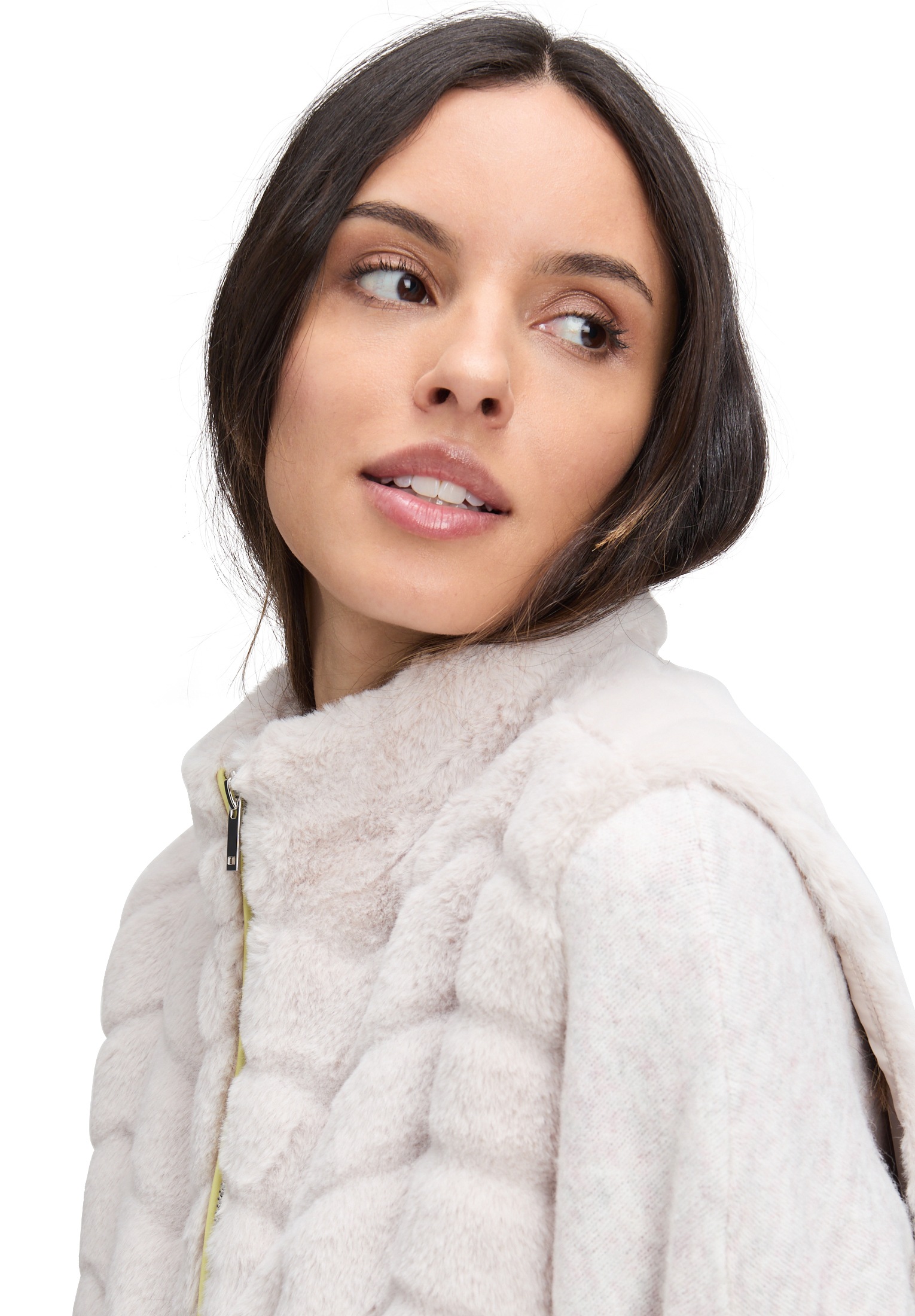 Cartoon Plüschweste »Cartoon Damen Fake Fur-Weste mit hohem Kragen«