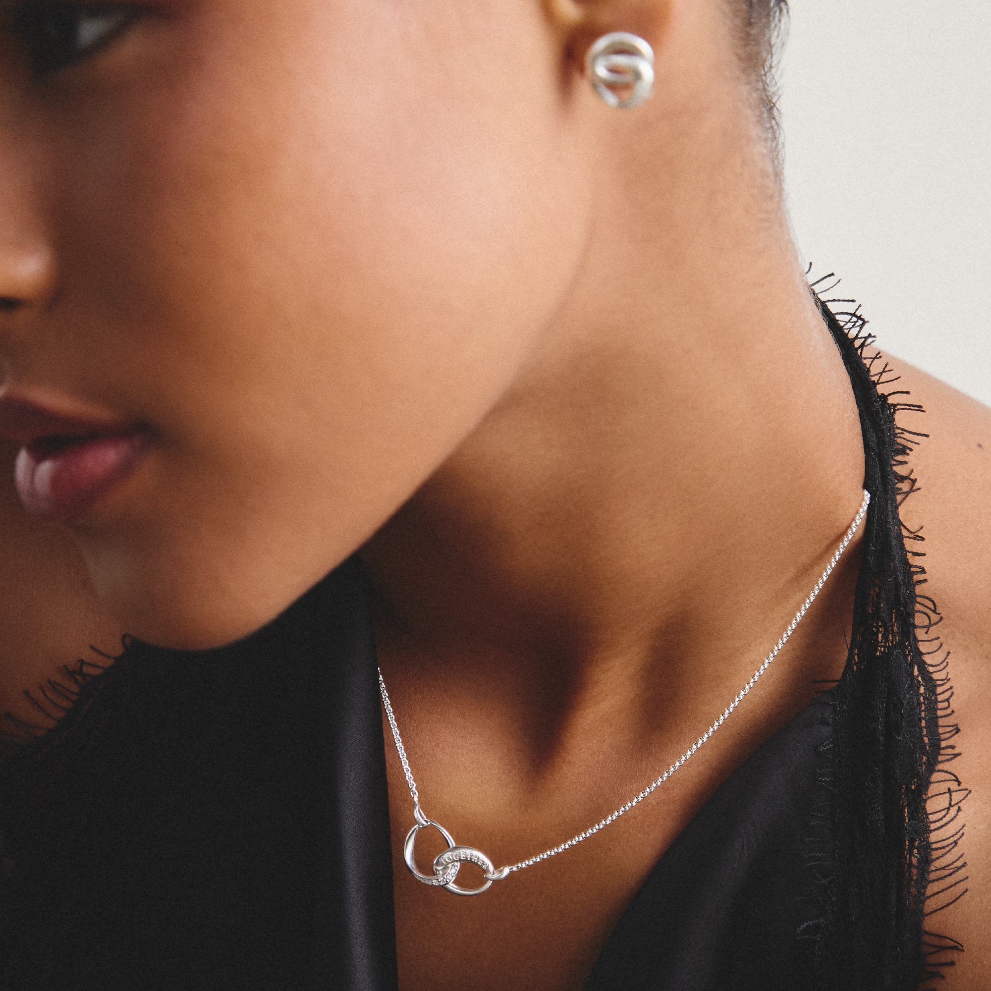 THOMAS SABO Kette mit Anhänger »Together Kette Silber« mit Zirkonia (synth.)