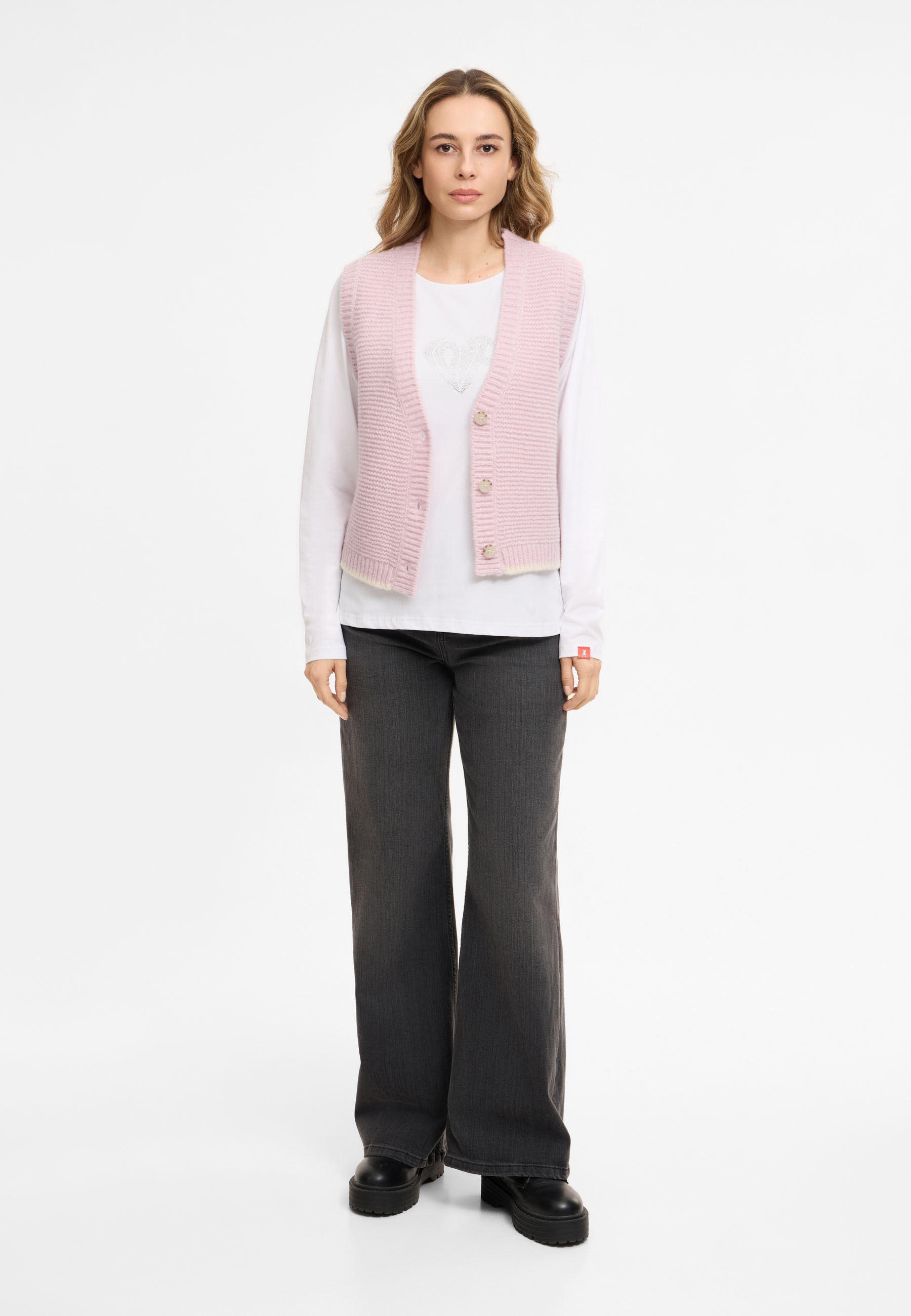 Frieda & Freddies Strickpullover »Frieda & Freddies Strickweste mit Zopfmuster«