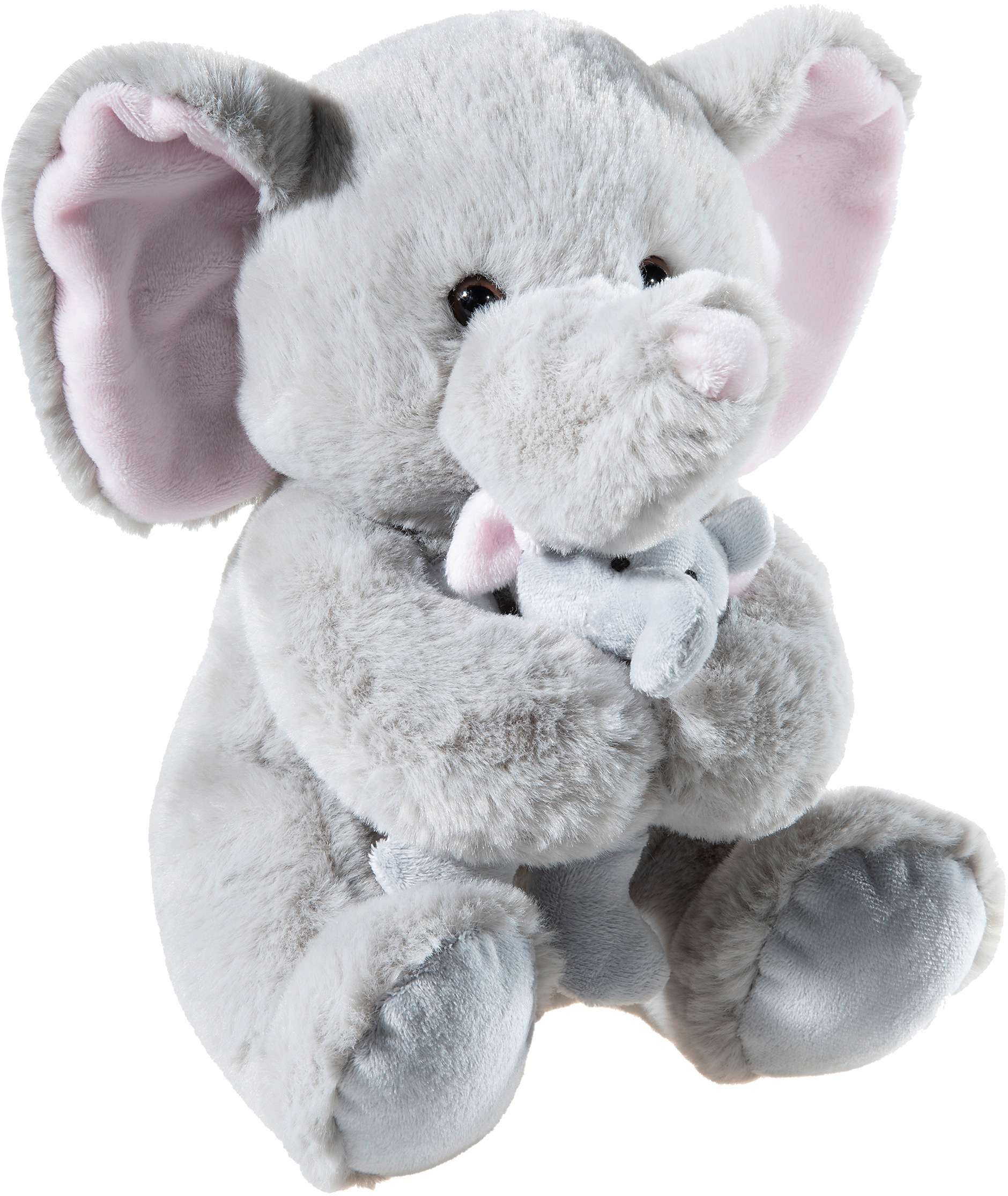Kuscheltier Elefant mit Baby, 25 cm
