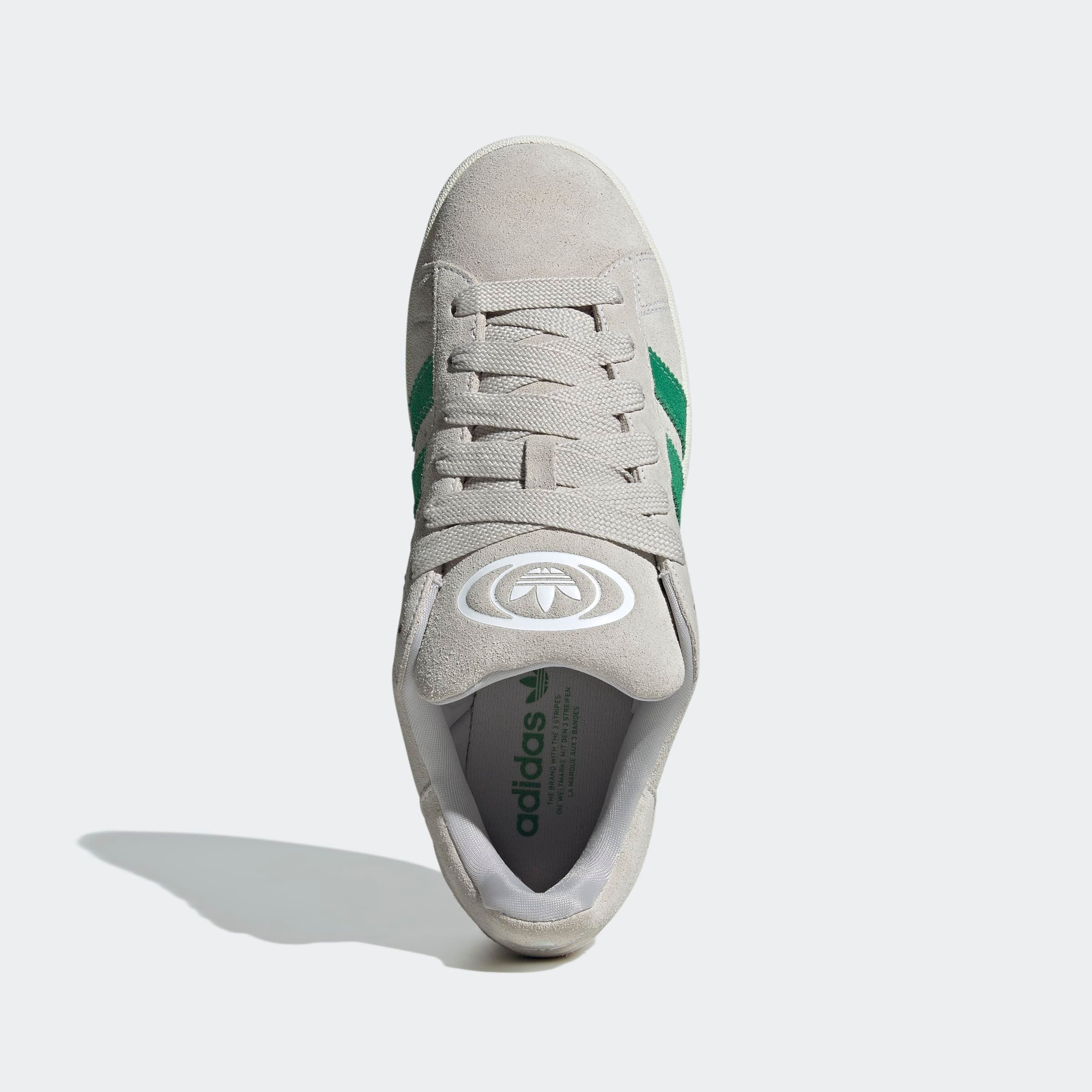 Sneaker ADIDAS ORIGINALS "CAMPUS 00S", Herren, Gr. 38,5, weiß (grau one, grün, sanftes weiß), Leder, Schuhe Sneaker 3