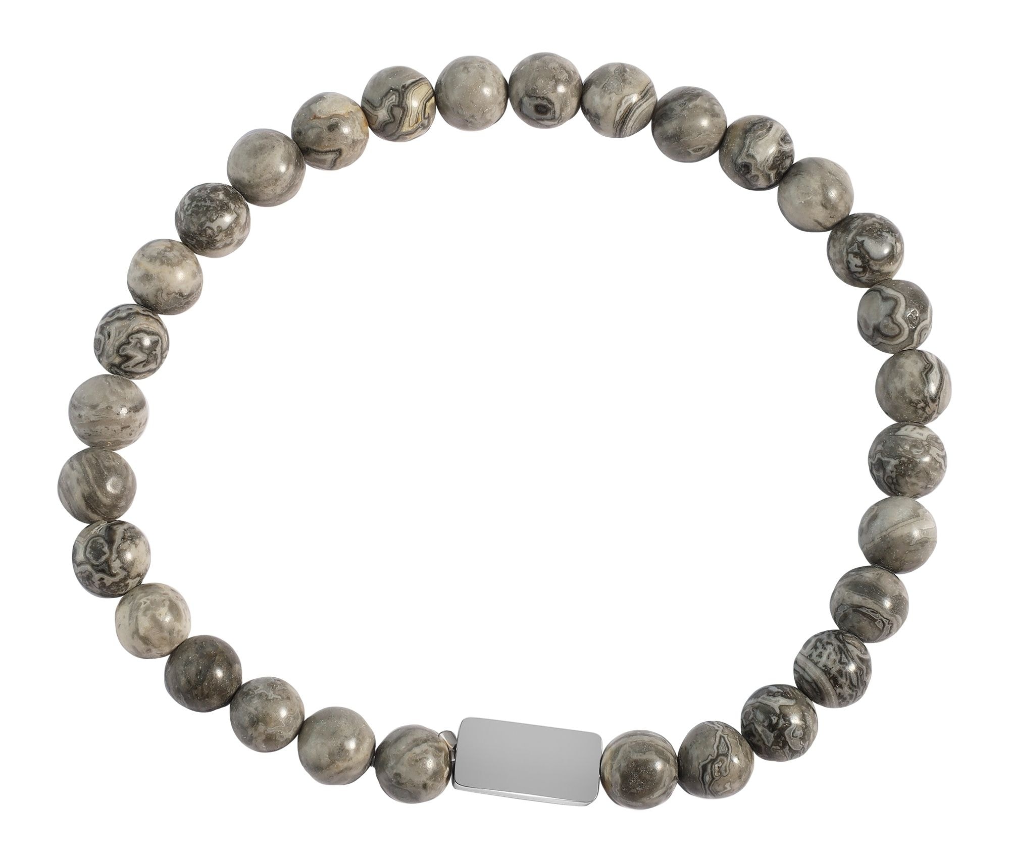 Adelia´s Gliederarmband »Herren Armband – Kugelarmband aus Edelstahl mit Jaspis 21 cm« Ein stilvolles Geschenk für besondere Momente