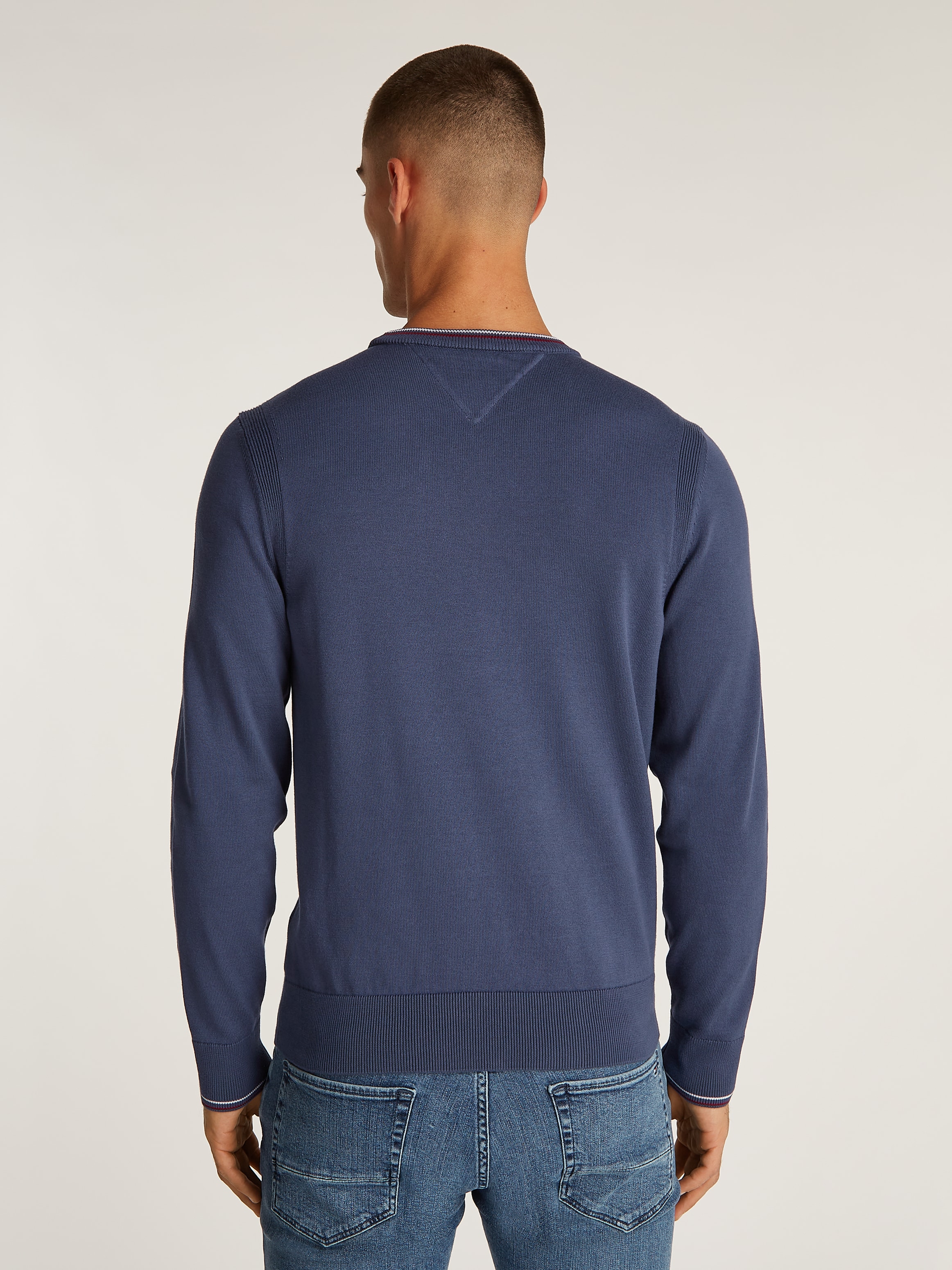 Tommy Hilfiger Rundhalspullover "RWB COTTON CREW NECK", farbliche Akzente i günstig online kaufen