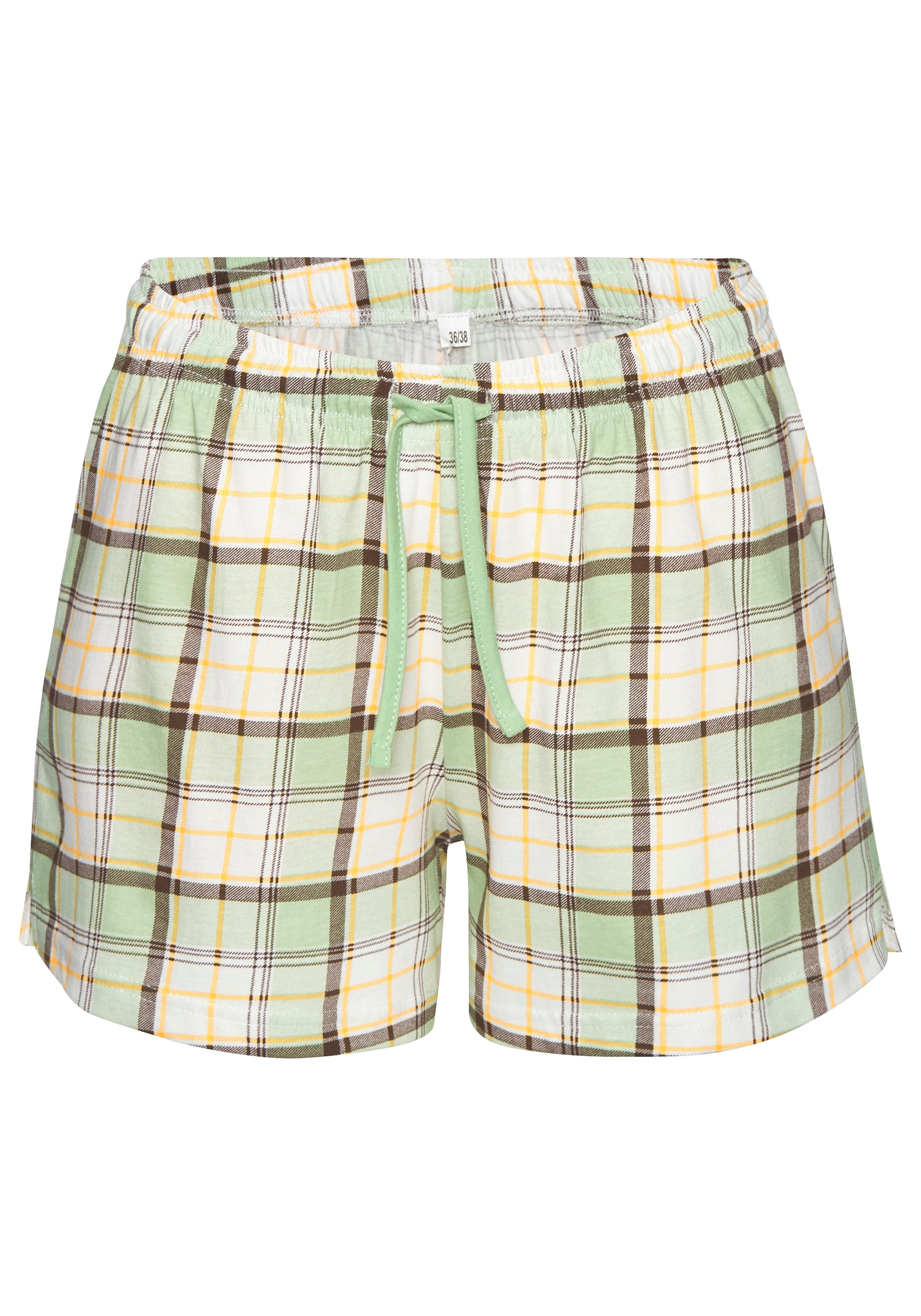 Vivance Dreams Shorty, (Set, 2 Stück), mit karierter Pyjamashorts