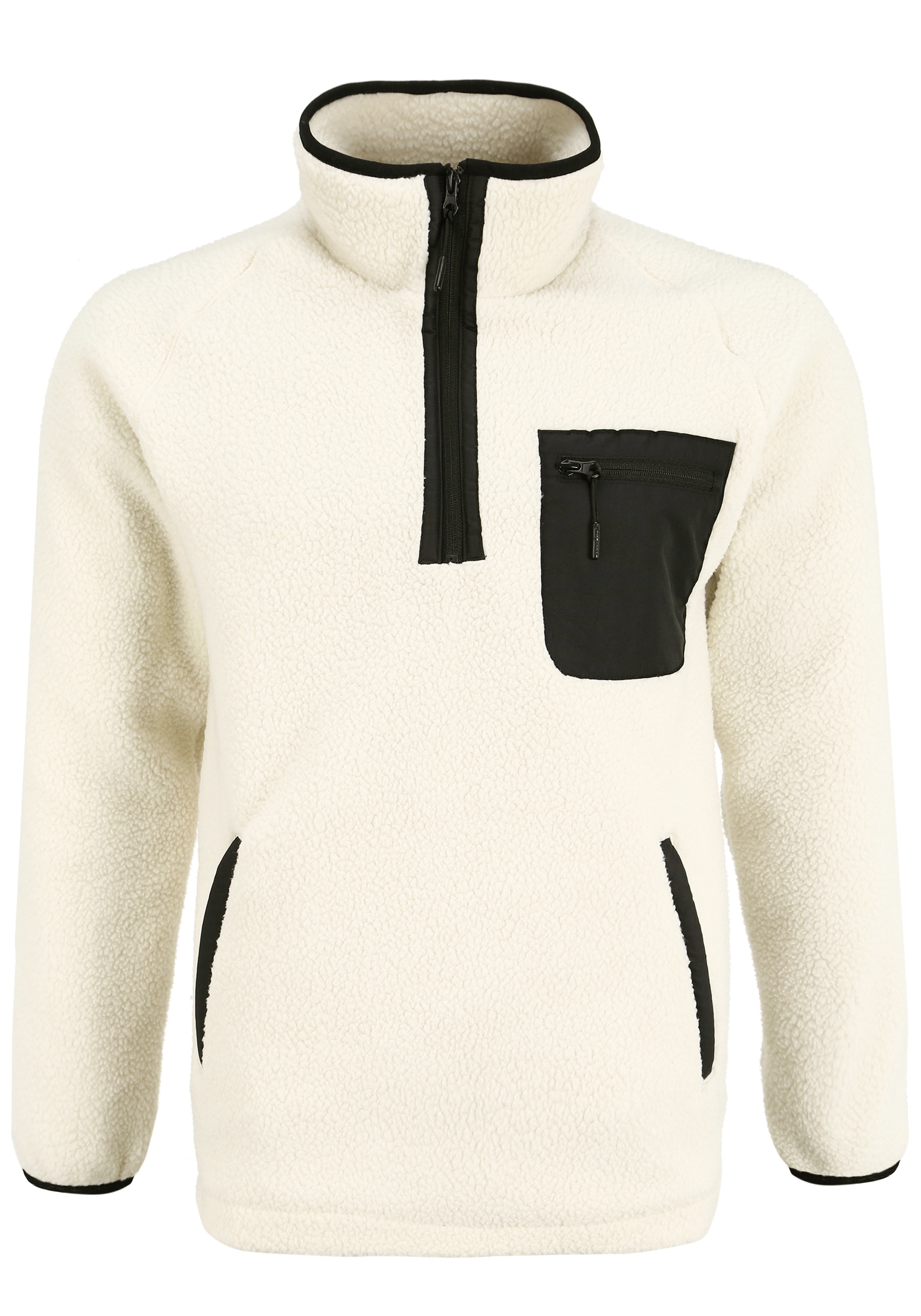 Indicode Strickfleece-Pullover "Fleecejacke IDTrout" günstig online kaufen