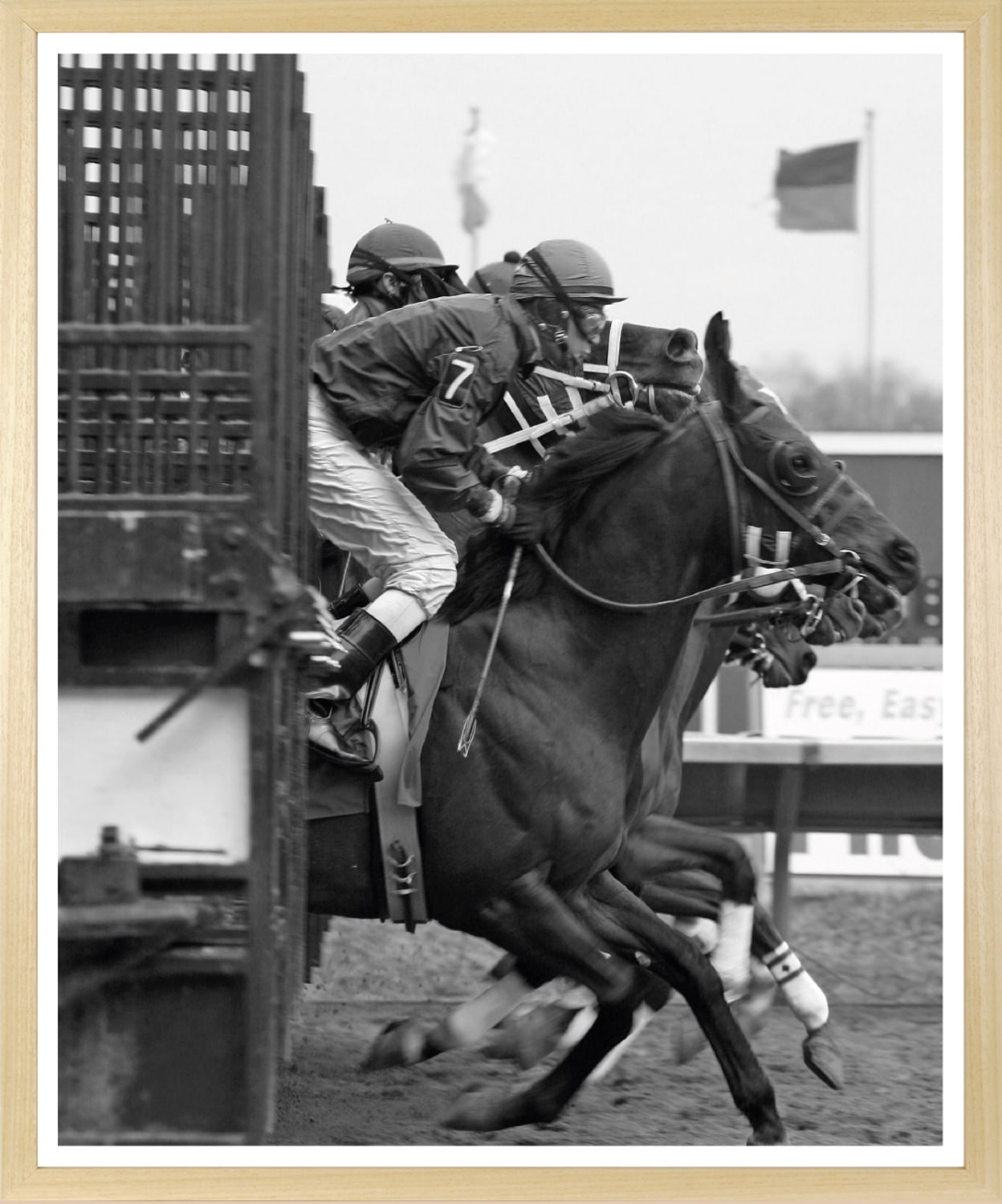 queence Bild mit Rahmen "Vintage Polo Pferderennen" Foto  Menschen  Pferde günstig online kaufen