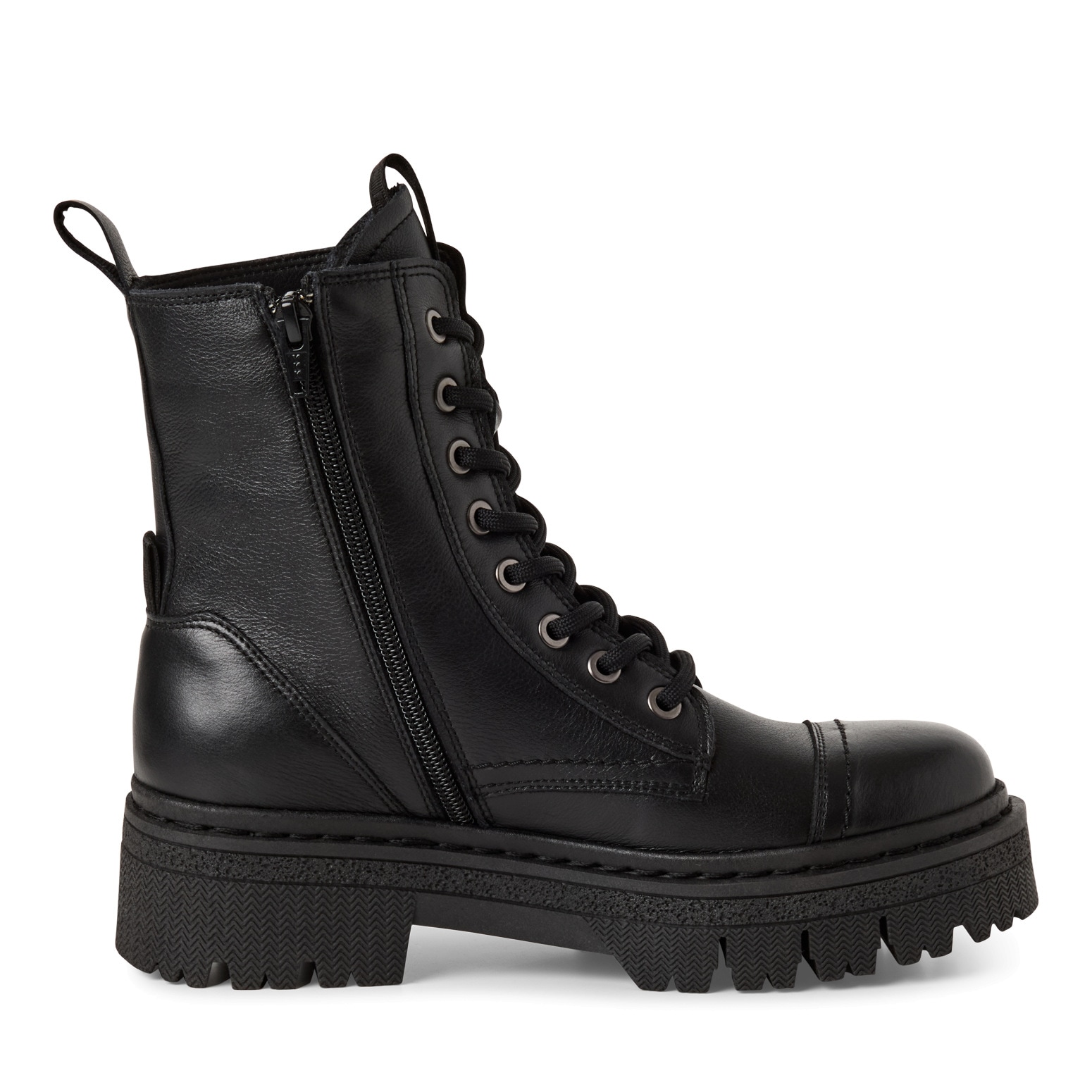 Tamaris Schnürstiefelette, Blockabsatz, Plateau, Schnürboots mit T-Prägung am Label